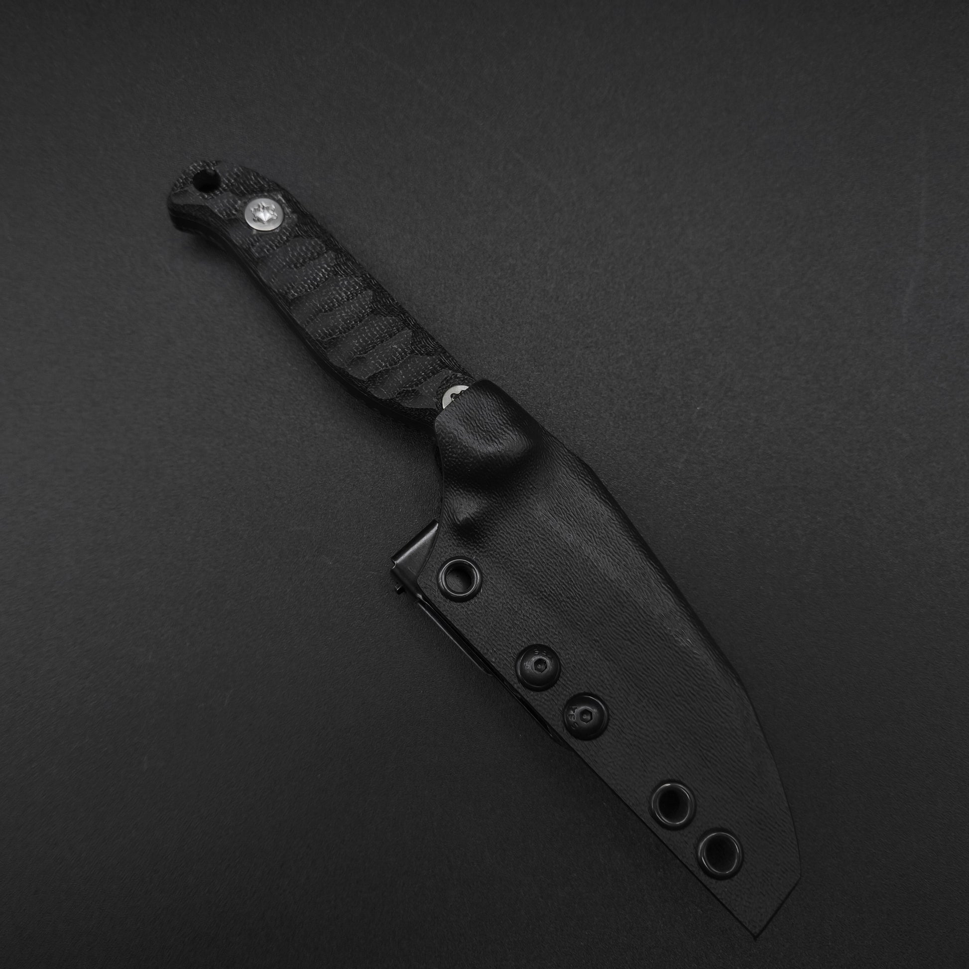 Half Face Blades Gula Gula Black canvas micarta, Armor Black cerakote 3