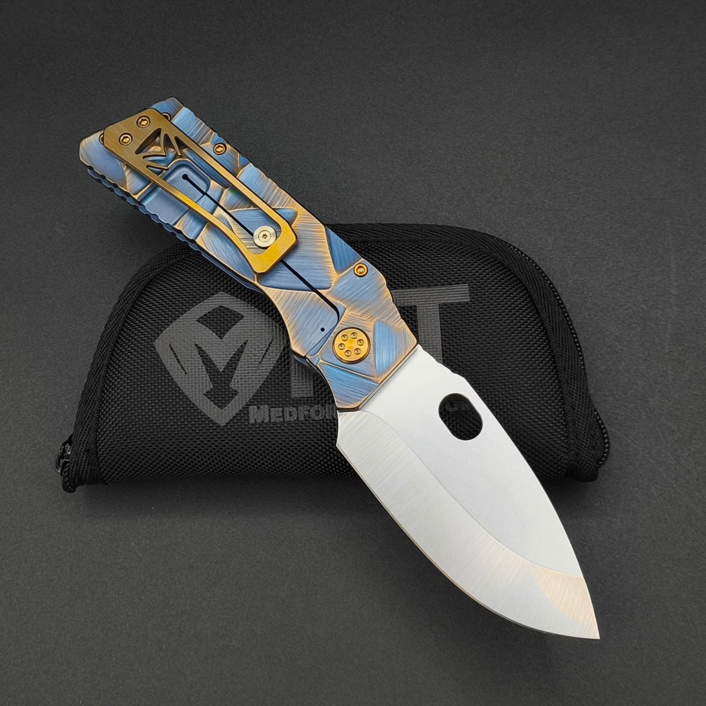 Medford Fat Daddy MagnaCut, Blue with Bronze Stained Glass 2