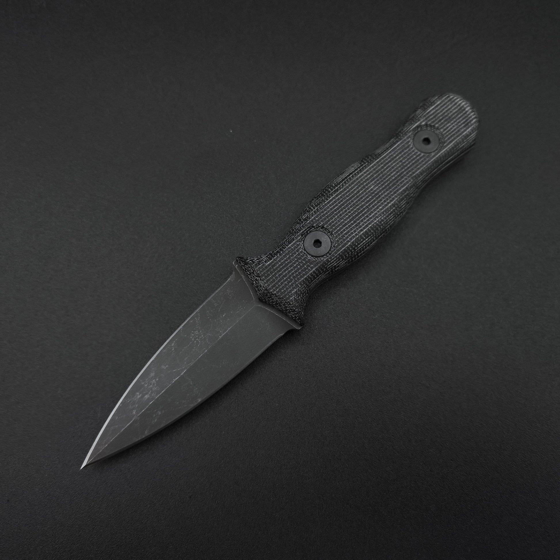 Half Face Blades Pulse Checker Black Canvas Micarta, stonewash 2