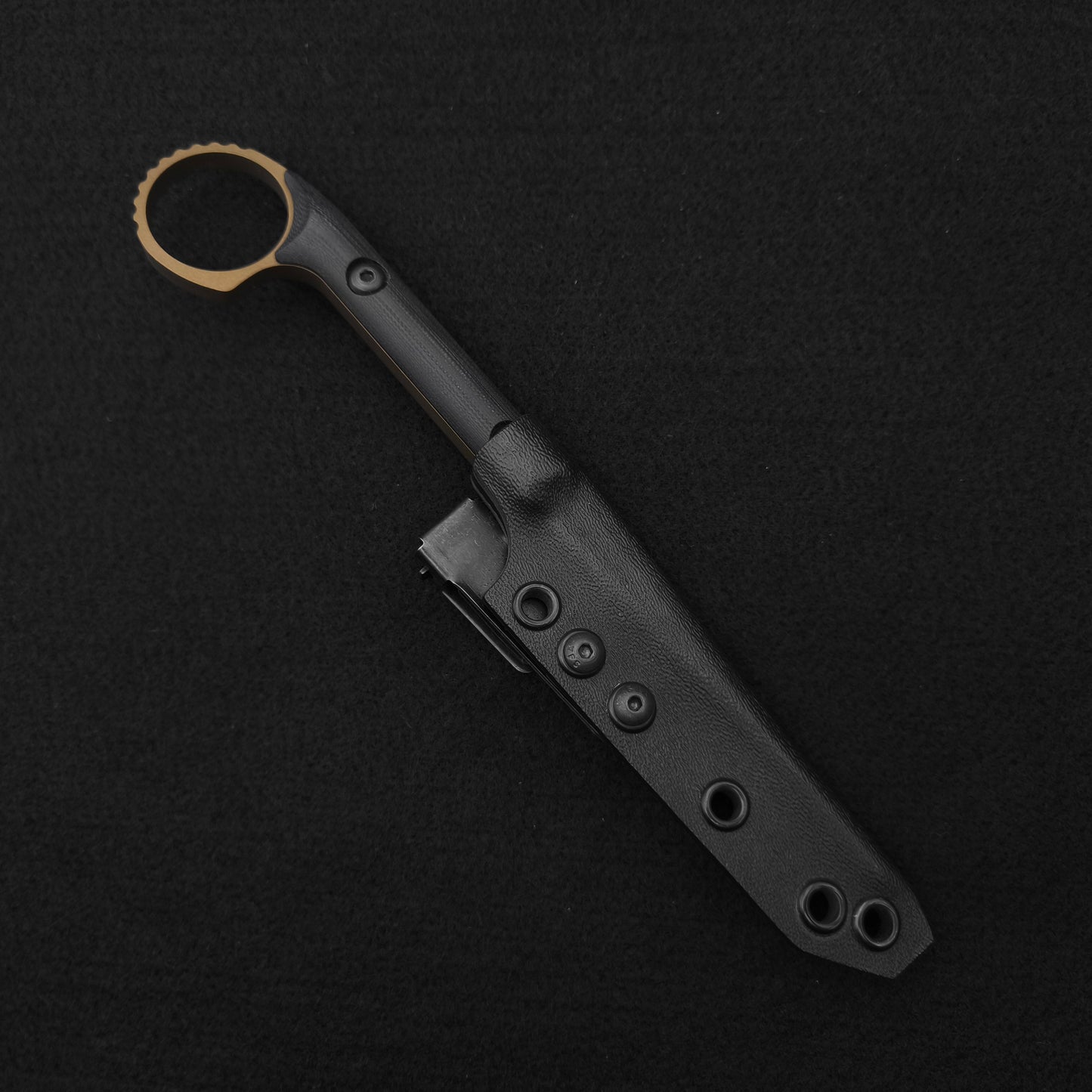 Half Face Blades Ring Cardiac Spike Black G10, Burnt Bronze Cerakote 3