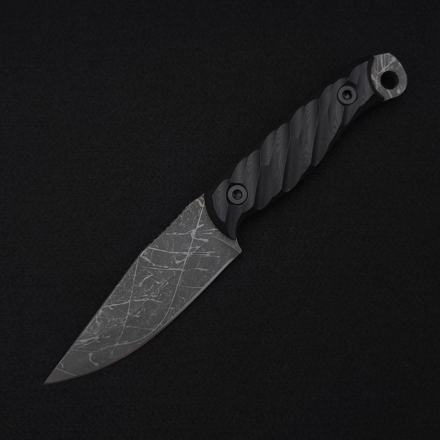 Half Face Blades Crow Jr Black G10, Acid Splash