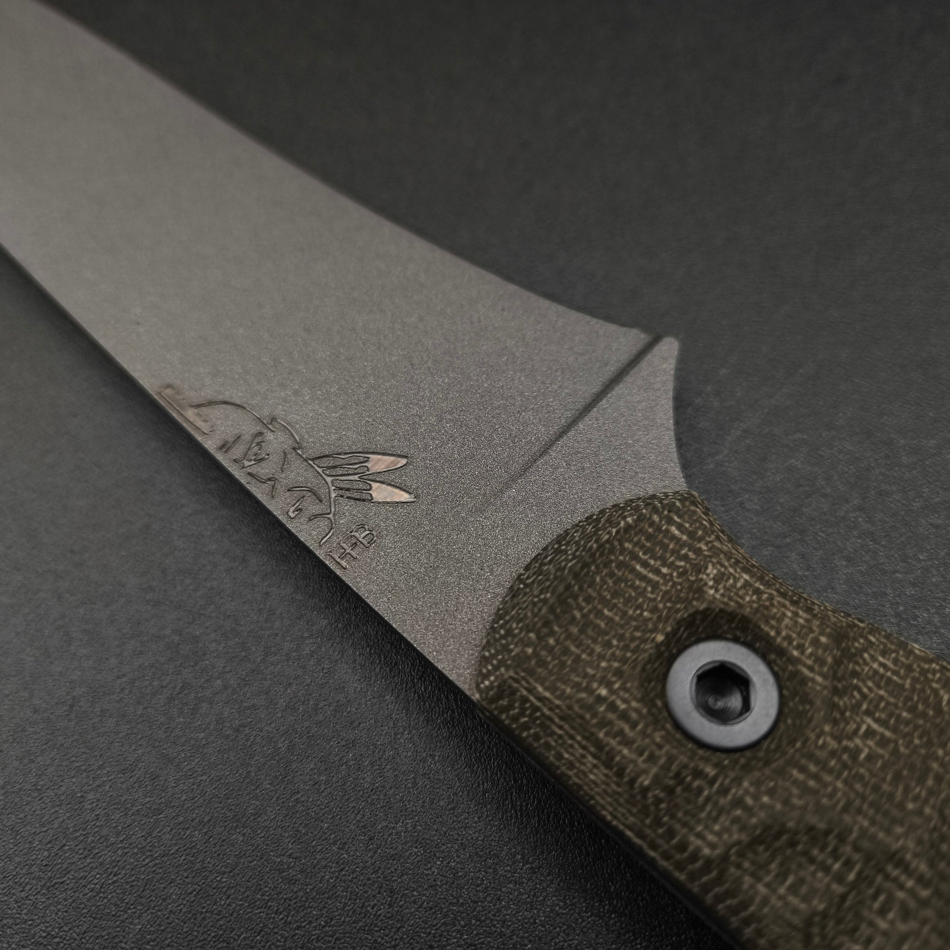 Half Face Blades Large Filet & Filet Jr Set - OD Green Canvas Micarta 3
