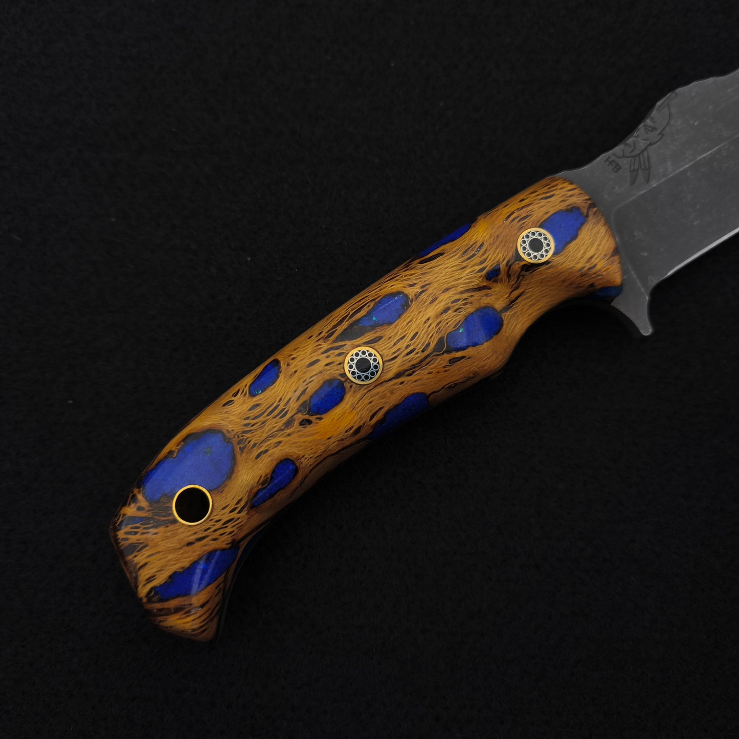 Half Face Blades Tosahwi, Cholla and Blue Lapis Inlay in Resin