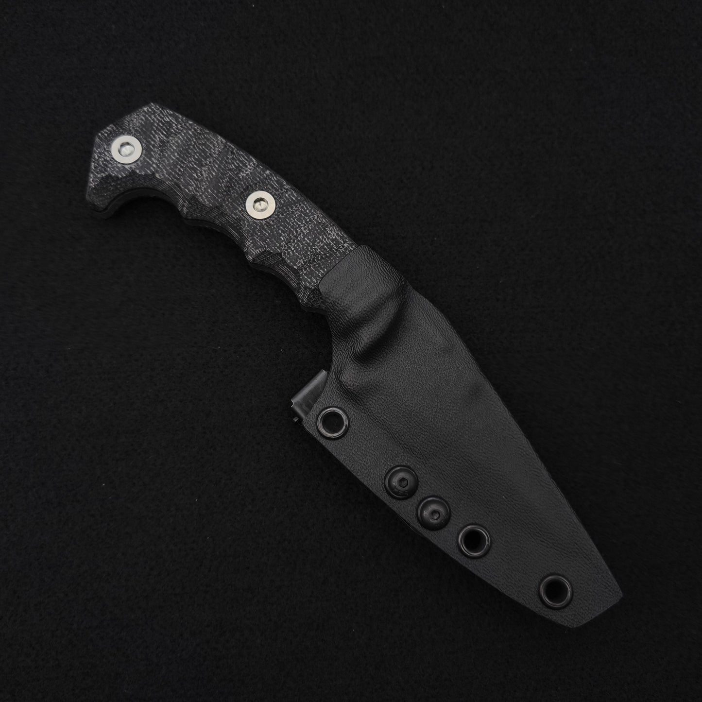 Half Face Blades HUMINT 3" Black Canvas Micarta 3