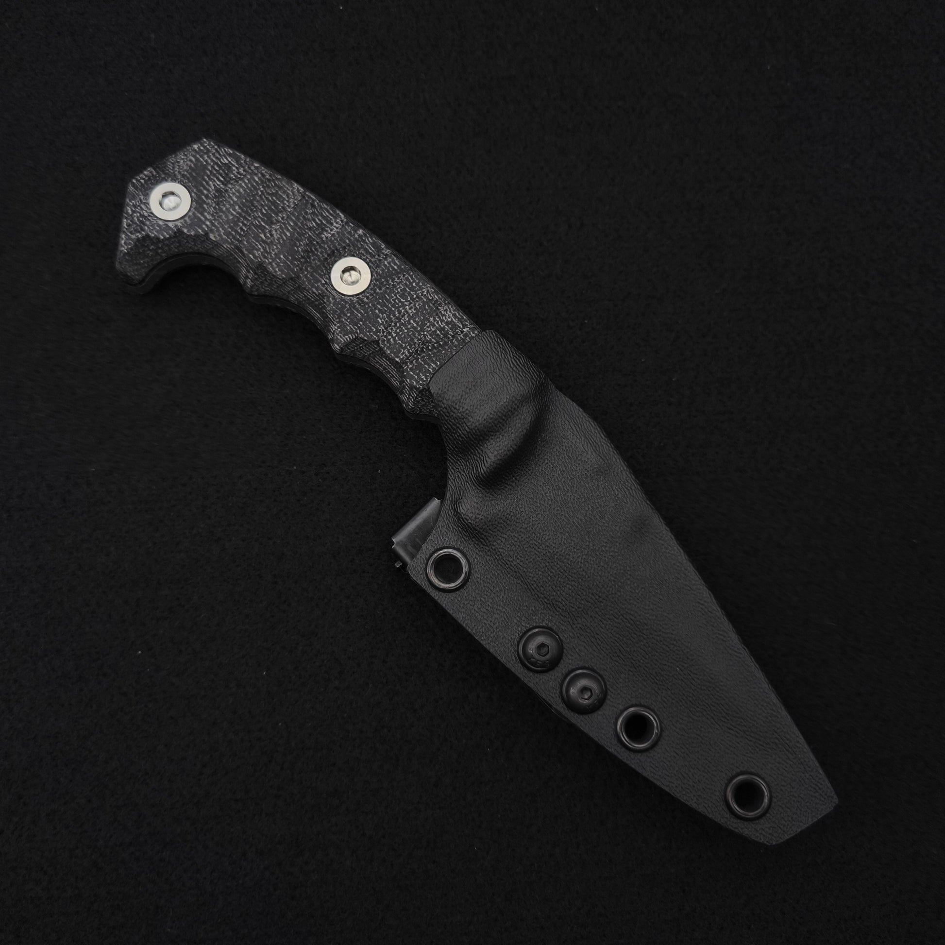 Half Face Blades HUMINT 3" Black Canvas Micarta 3
