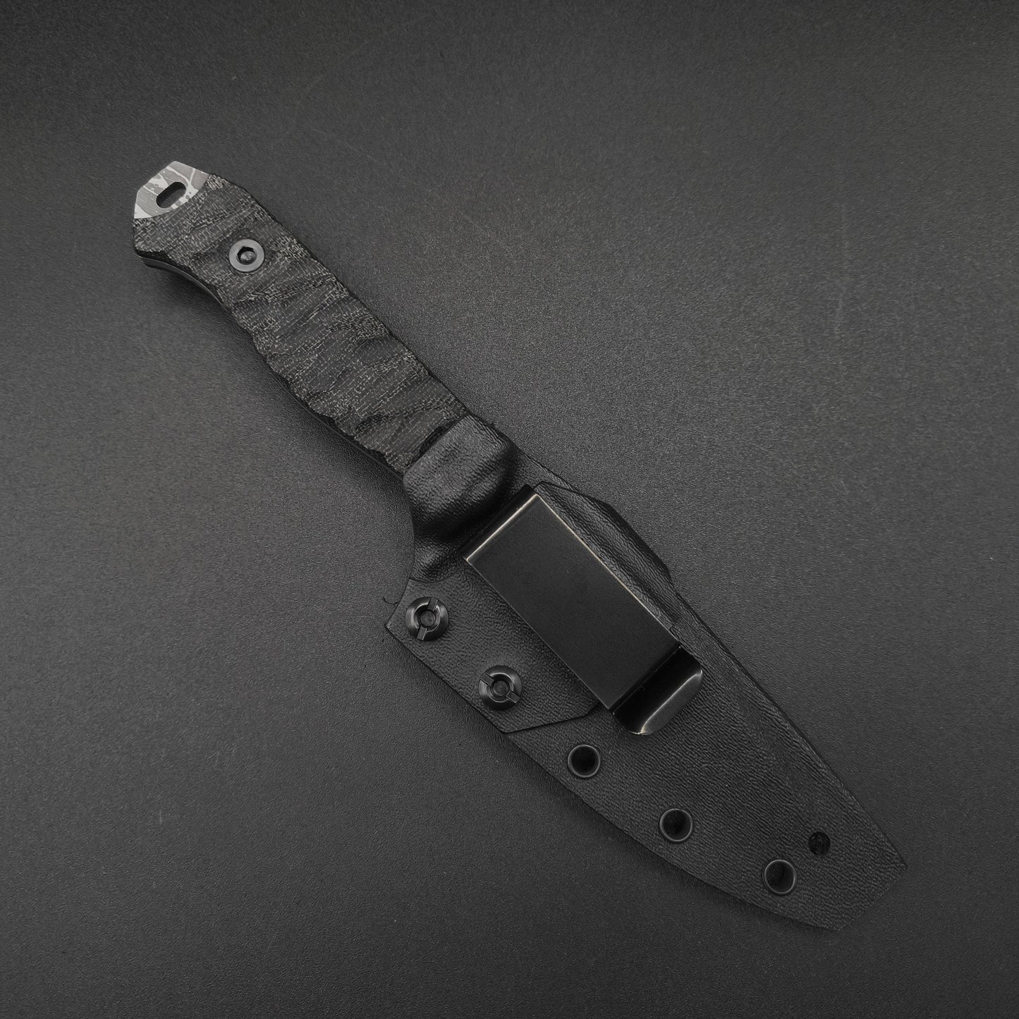 Half Face Blades Field Knife Black Canvas Micarta 3