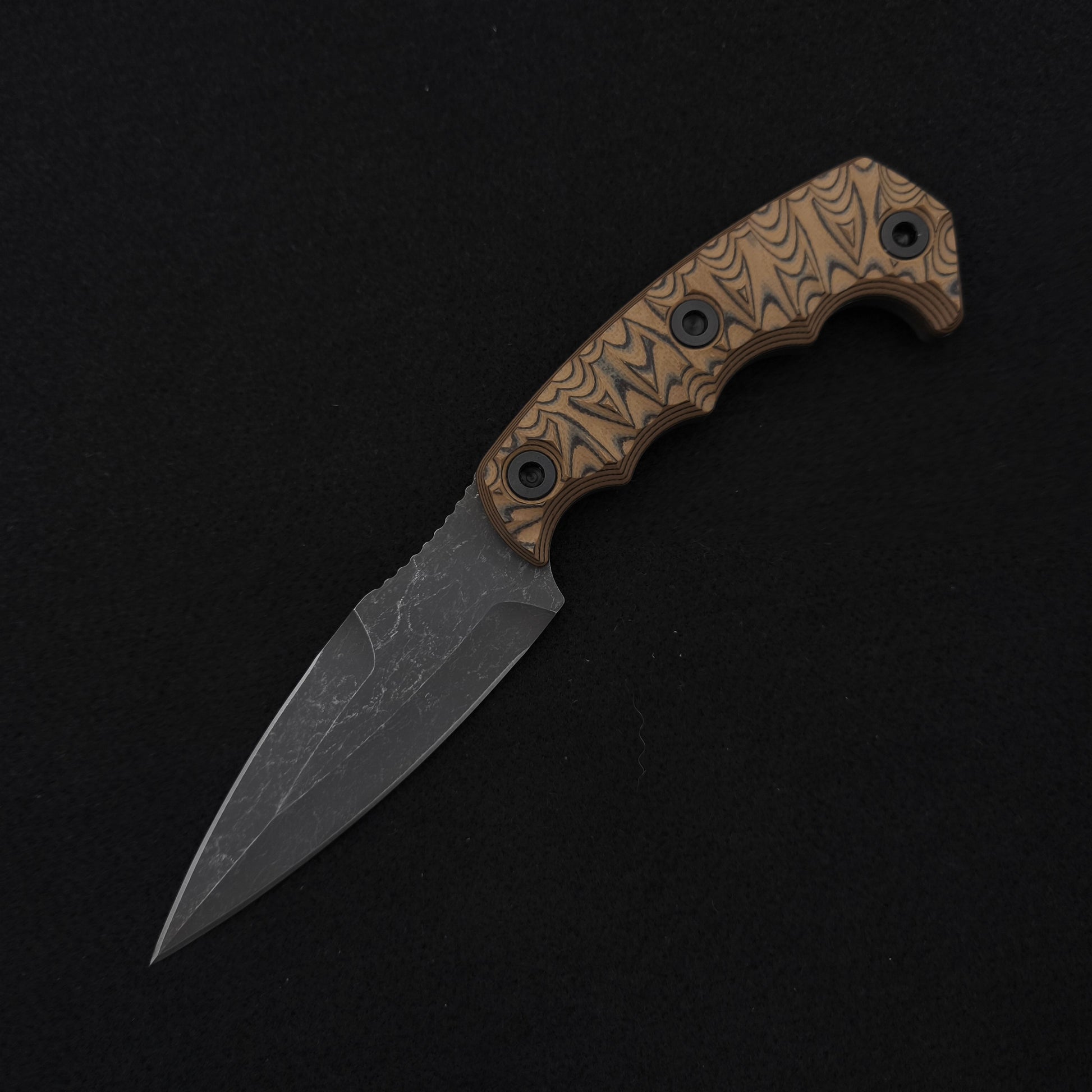Half Face Blades HUMINT 4" Tan/Black G10 2