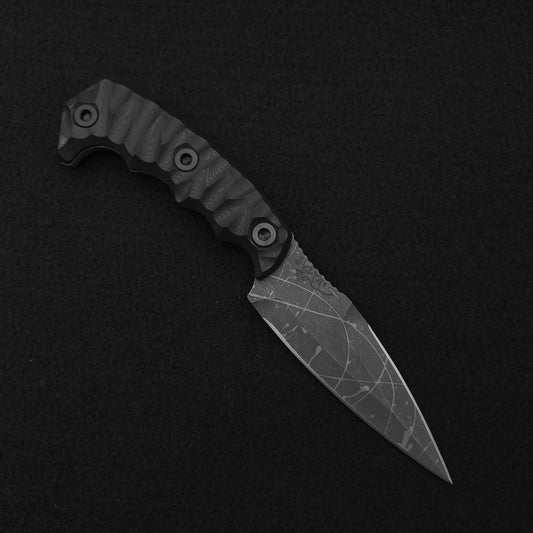 Half Face Blades HUMINT 4" Black G10, Acid Splash 1