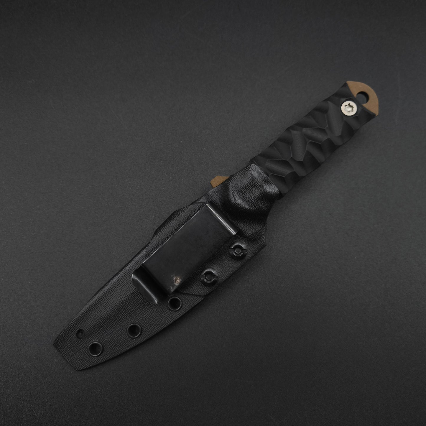 Half Face Blades Combat Dagger Black G10, Midnight Bronze 4