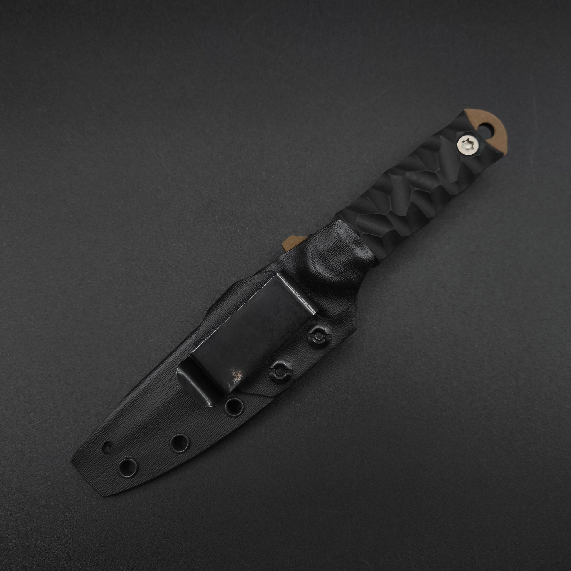 Half Face Blades Combat Dagger Black G10, Midnight Bronze 4