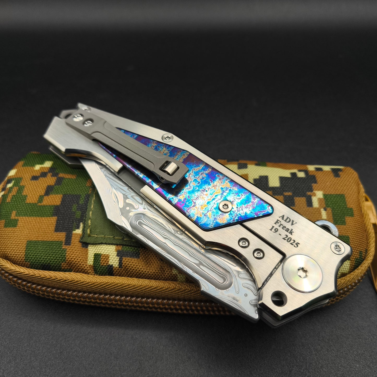 ADV Freak, Damascus, Satin with Acid Rain 5