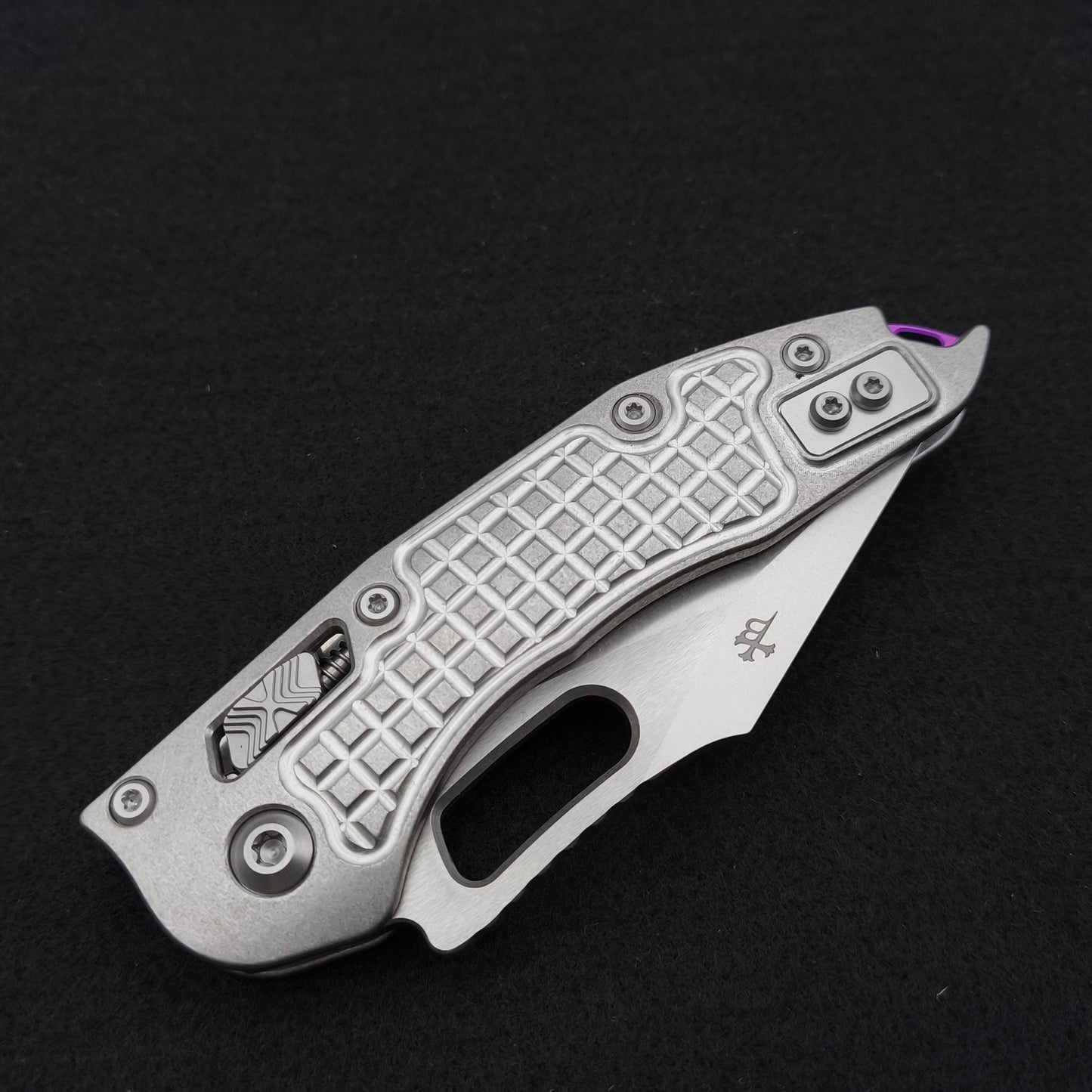 Microtech Stitch Ram Lok Frag Stonewash Marfione Select Purple