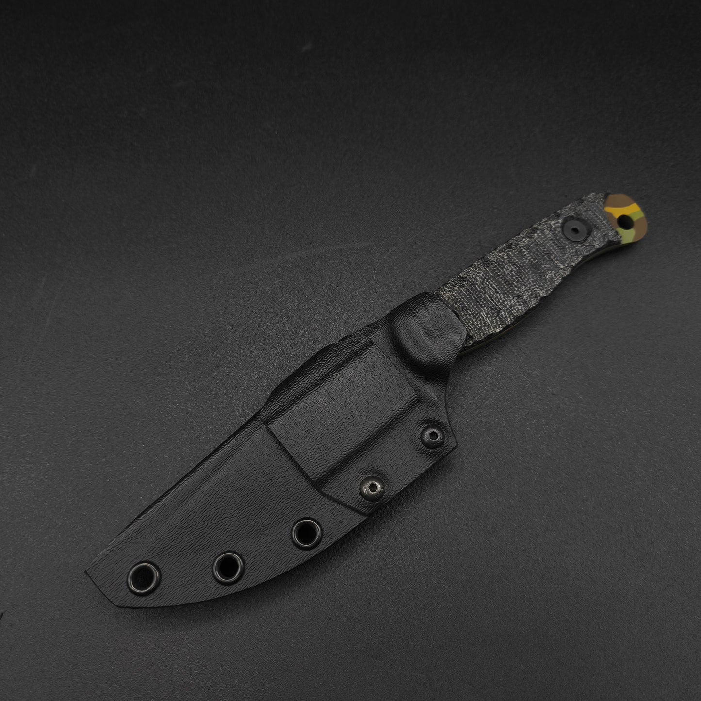 Half Face Blades Crow Scalper Black Canvas Micarta, Tropic Multicam 3