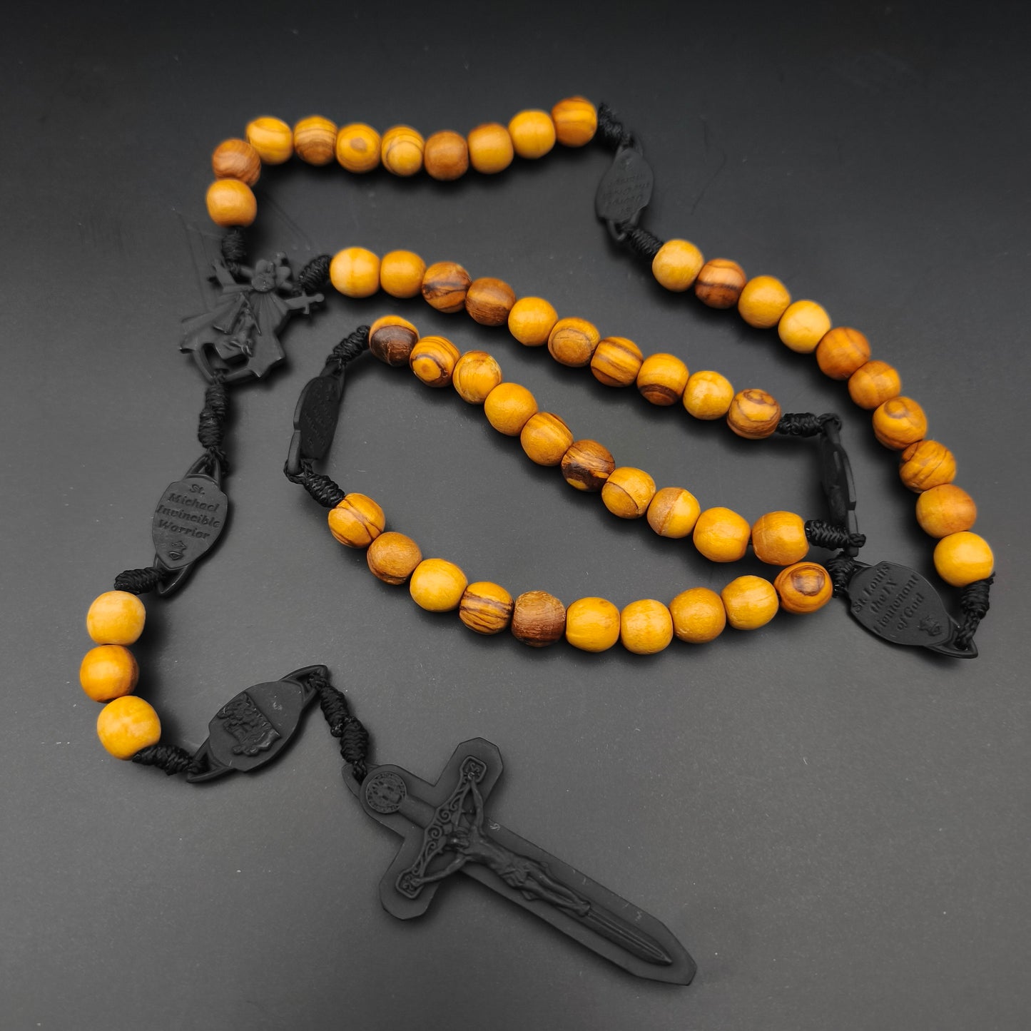 Dynamis Alliance Tactical Warrior Rosary + EDC ROSARY CARD (Olive Wood)