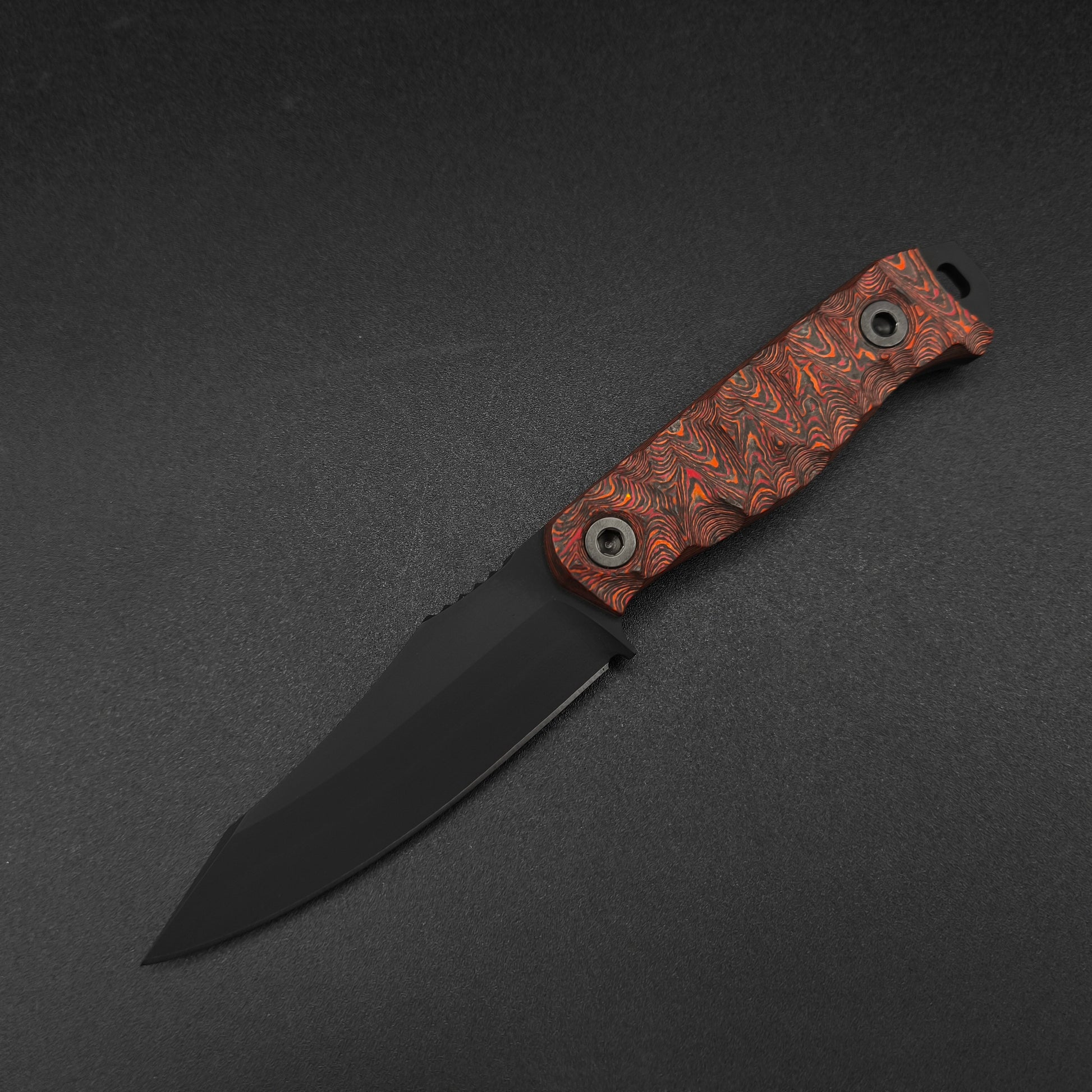 Half Face Blades Field Knife Jr Mars Valley Carbon, Armor Black Cerakote 2