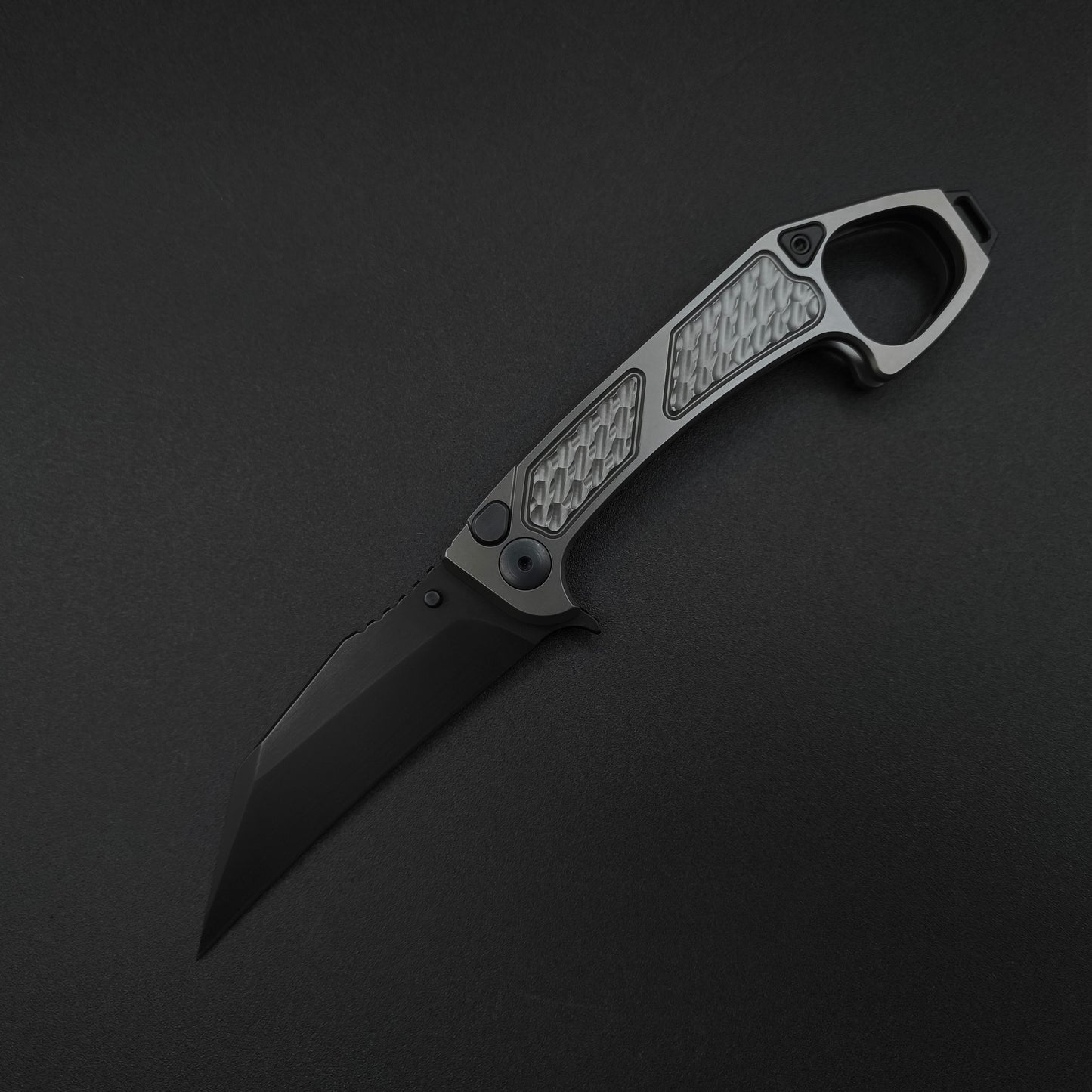 Half Face Blades SHPOS monolithic folder, grey body, Gen 3 2