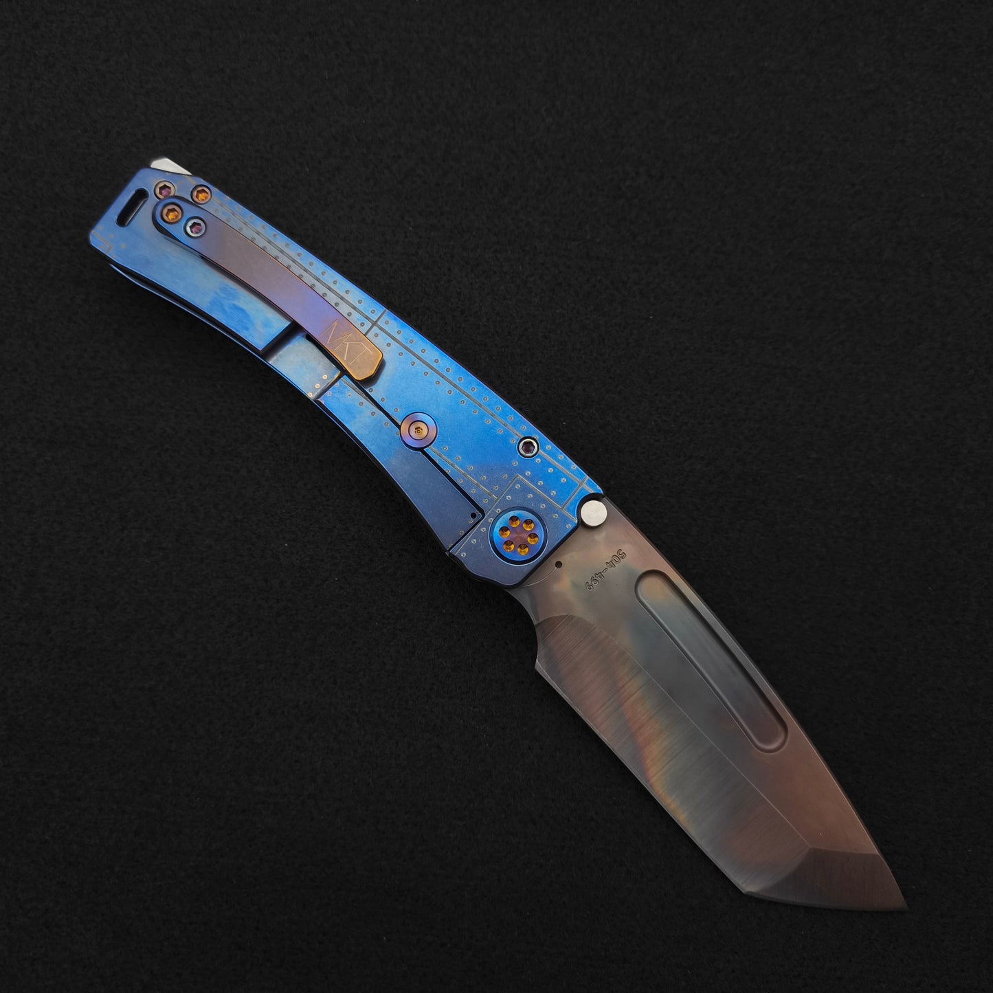 Medford Marauder, Full Size, Vulcan Tanto, Blue Stars-N-Bars Rivets 2