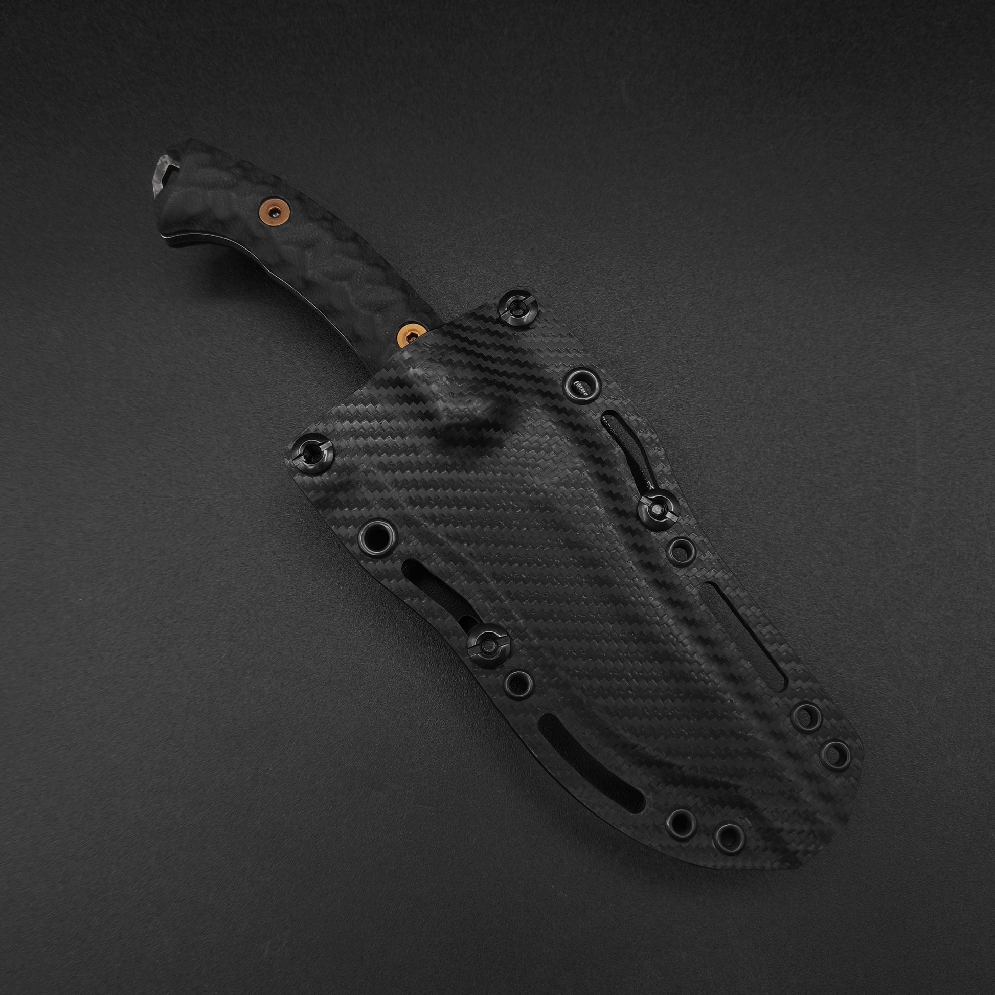 Dawson Knives Woodsman Rainstorm, Black G10, ProCut 3