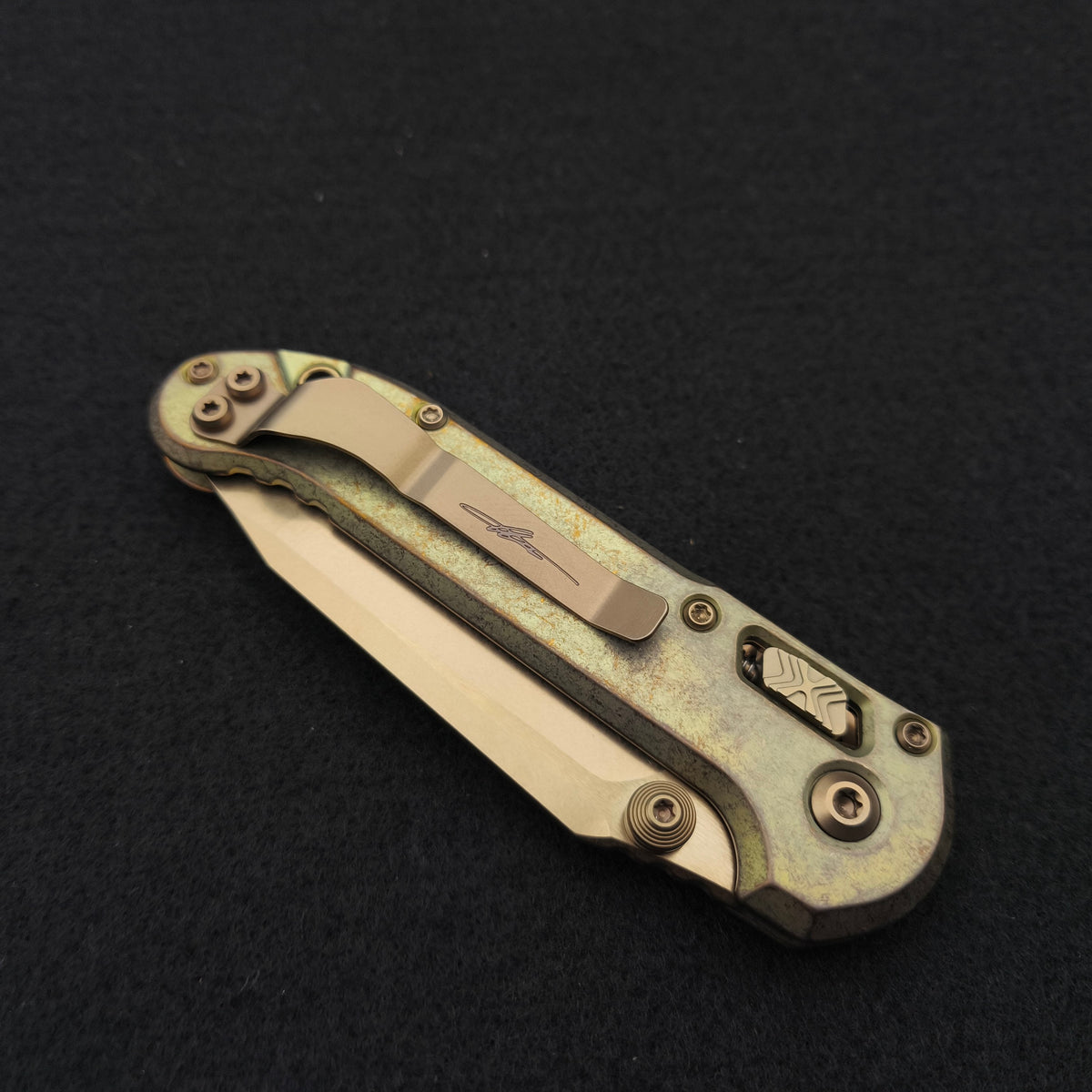 Microtech Knives L.U.D.T. RAM-LOK T/E Bronzed Stonewash Marfione Select