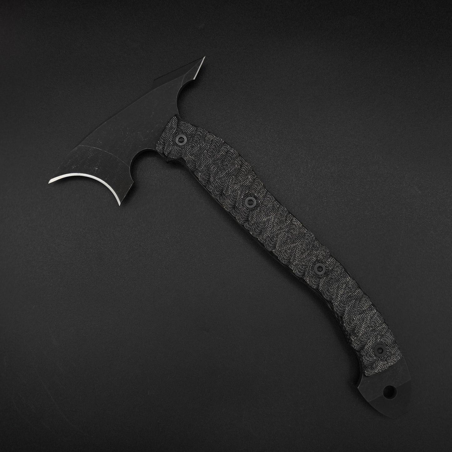 Half Face Blades Crescent Hawk Black Canvas Micarta 2