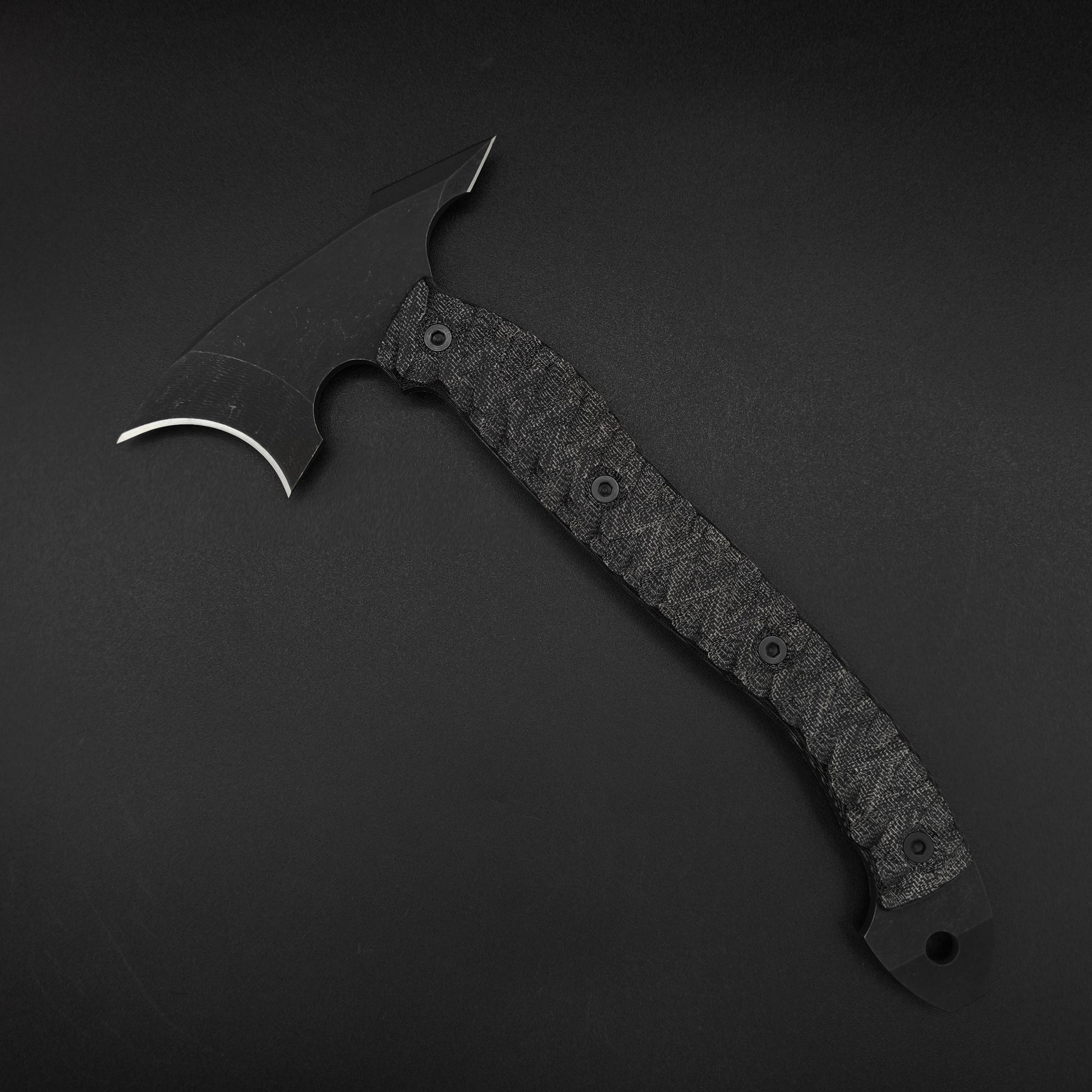 Half Face Blades Crescent Hawk Black Canvas Micarta 2