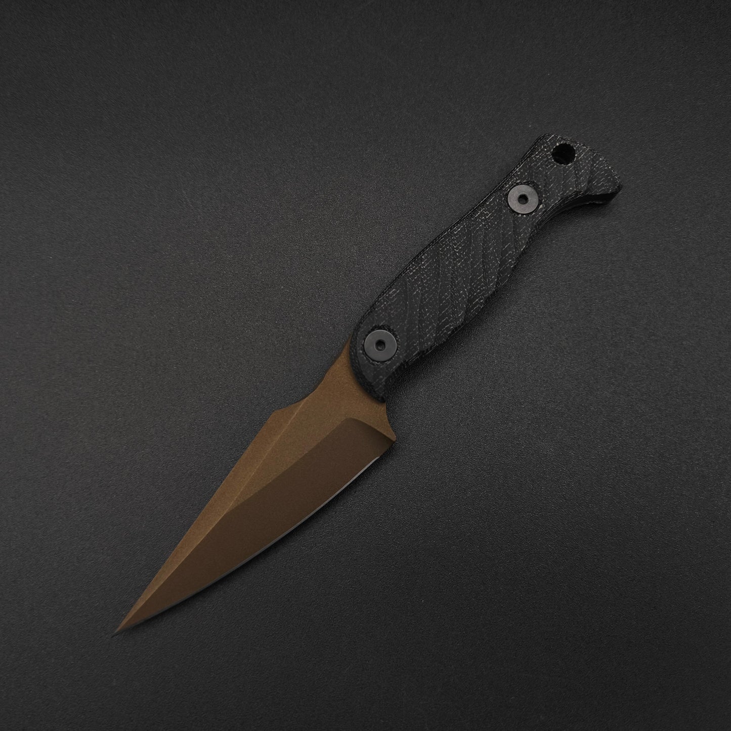Half Face Blades Gulo Gulo Black Canvas Micarta, Midnight Bronze 2