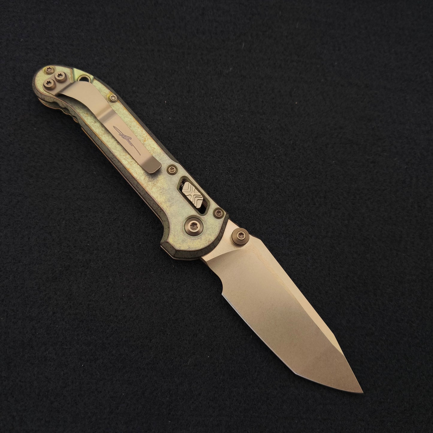 Microtech Knives L.U.D.T. RAM-LOK T/E Bronzed Stonewash Marfione Select