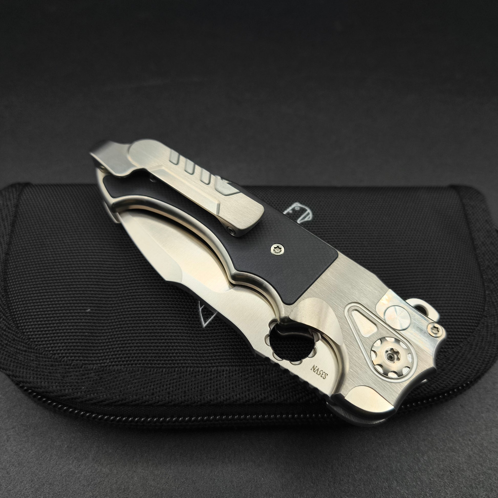 ADV Mini Alpha-S Serrated Satin Black G-10 4