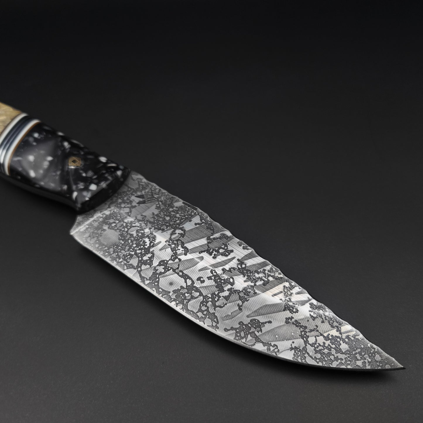 Half Face Blades Crow Jr White and Grey Fleck Resin and Buckeye 4