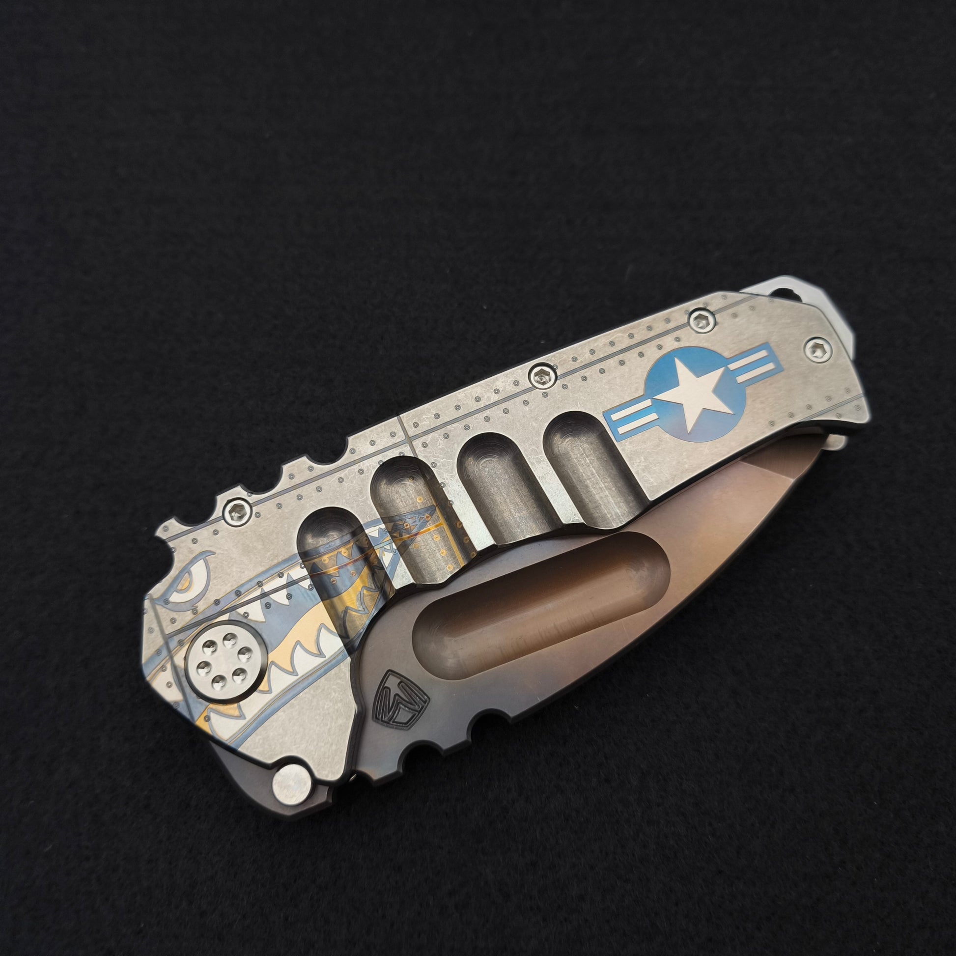 Medford Praetorian Ti Vulcan Tanto, Tumbled Warthog Stars and Bars 4
