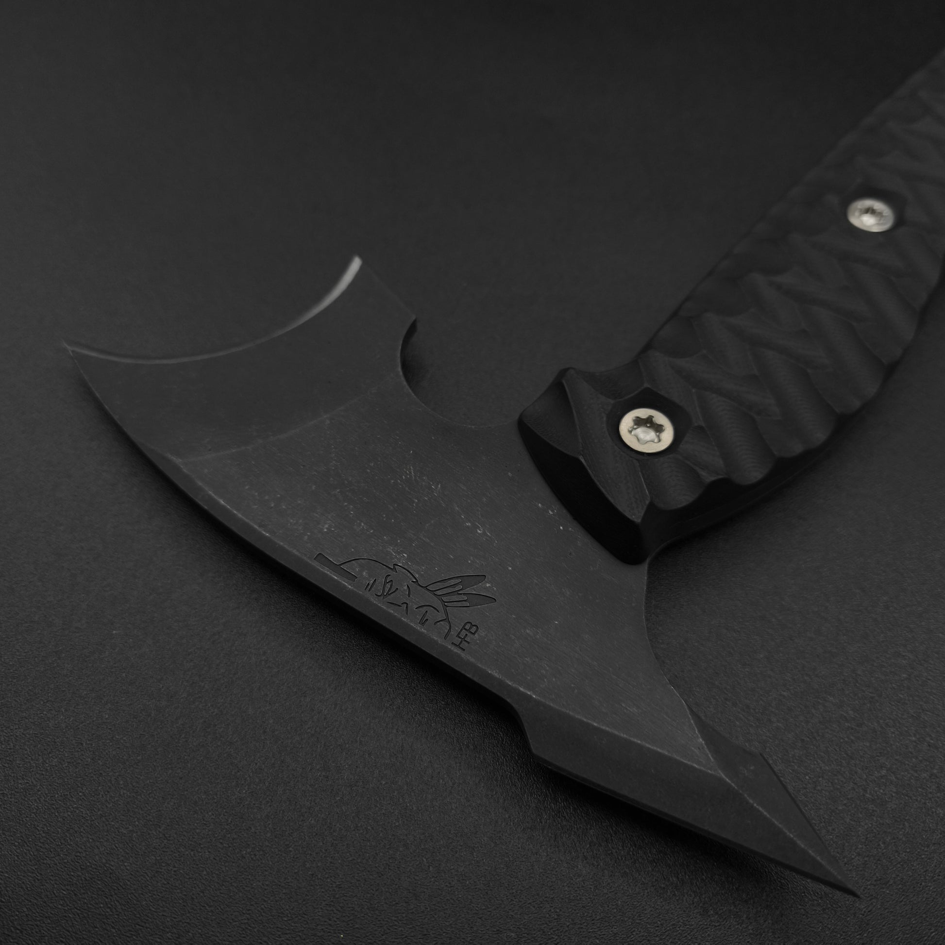 Half Face Blades Crescent Hawk Black G10 3