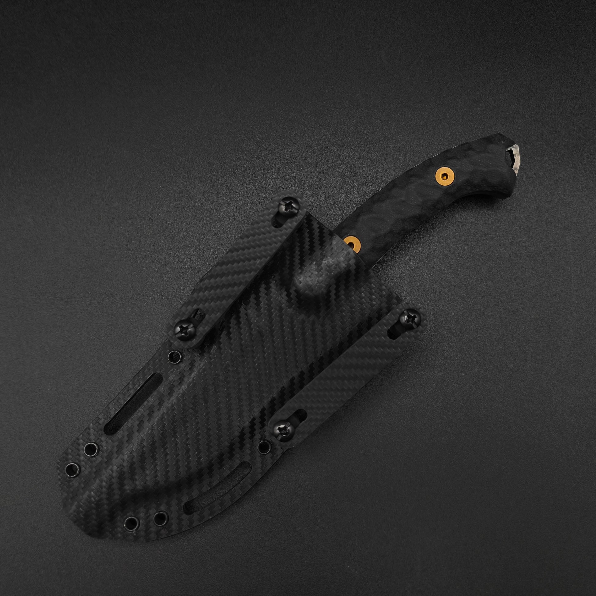 Dawson Knives Woodsman Rainstorm, Black G10, ProCut 4