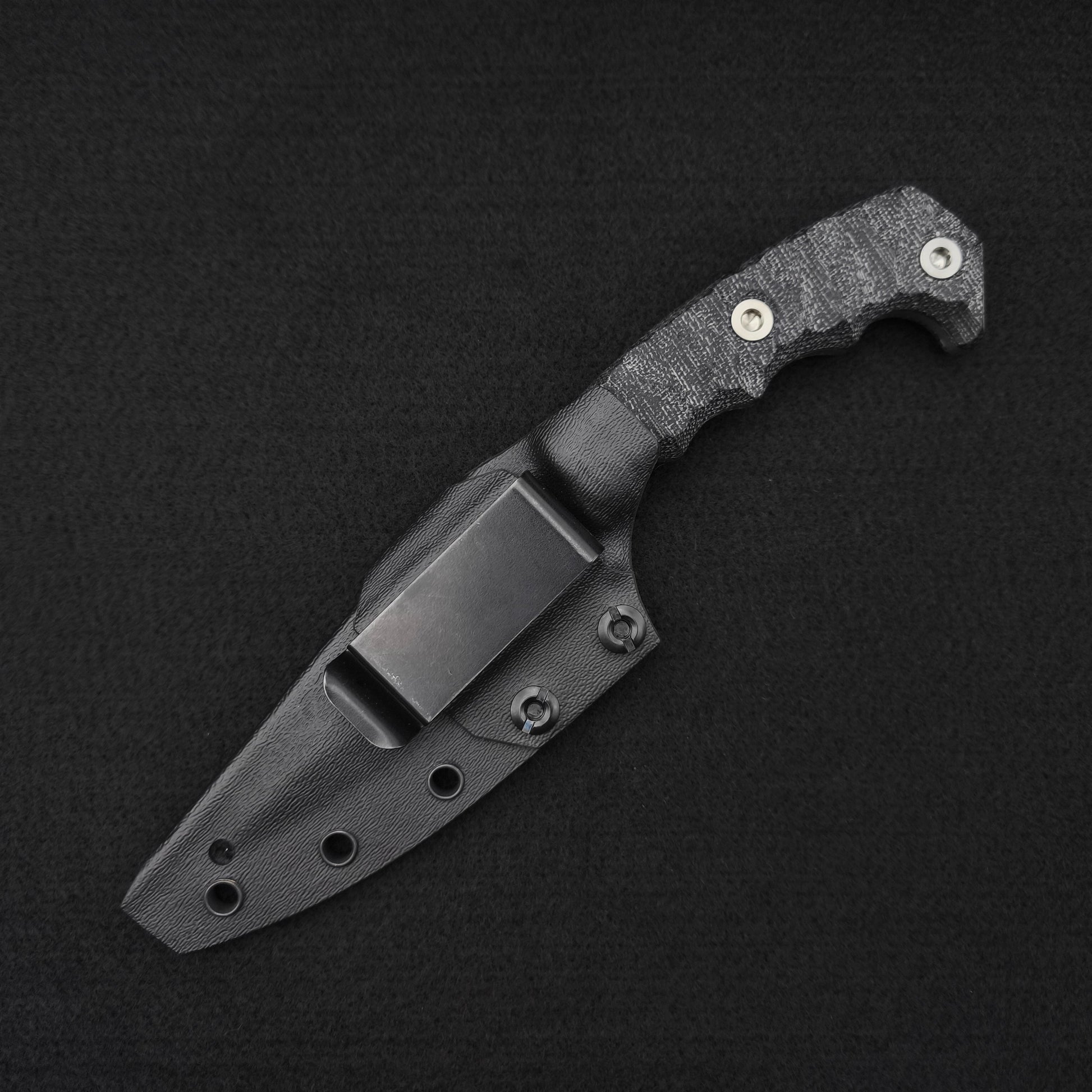 Half Face Blades HUMINT 4" Black Canvas Micarta 4