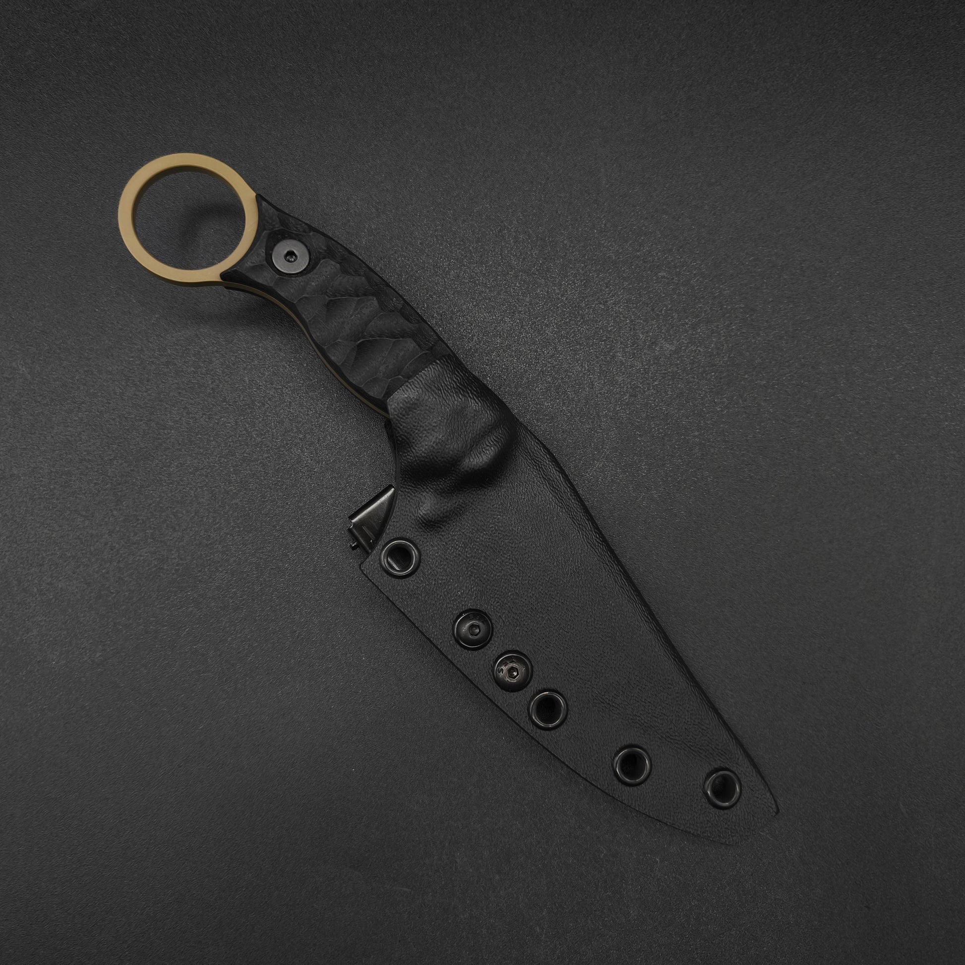Half Face Blades Osoraku 3" Mini, Black G10, FDE Cerakote 3