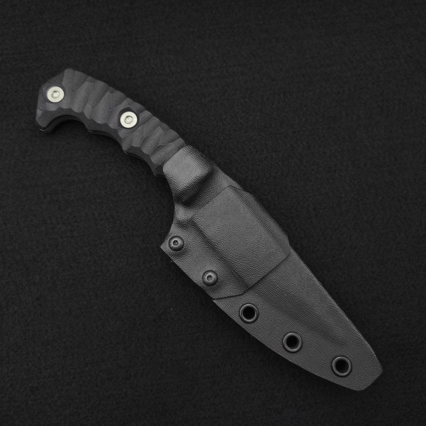 Half Face Blades HUMINT 4" Black G10, stonewashed 3