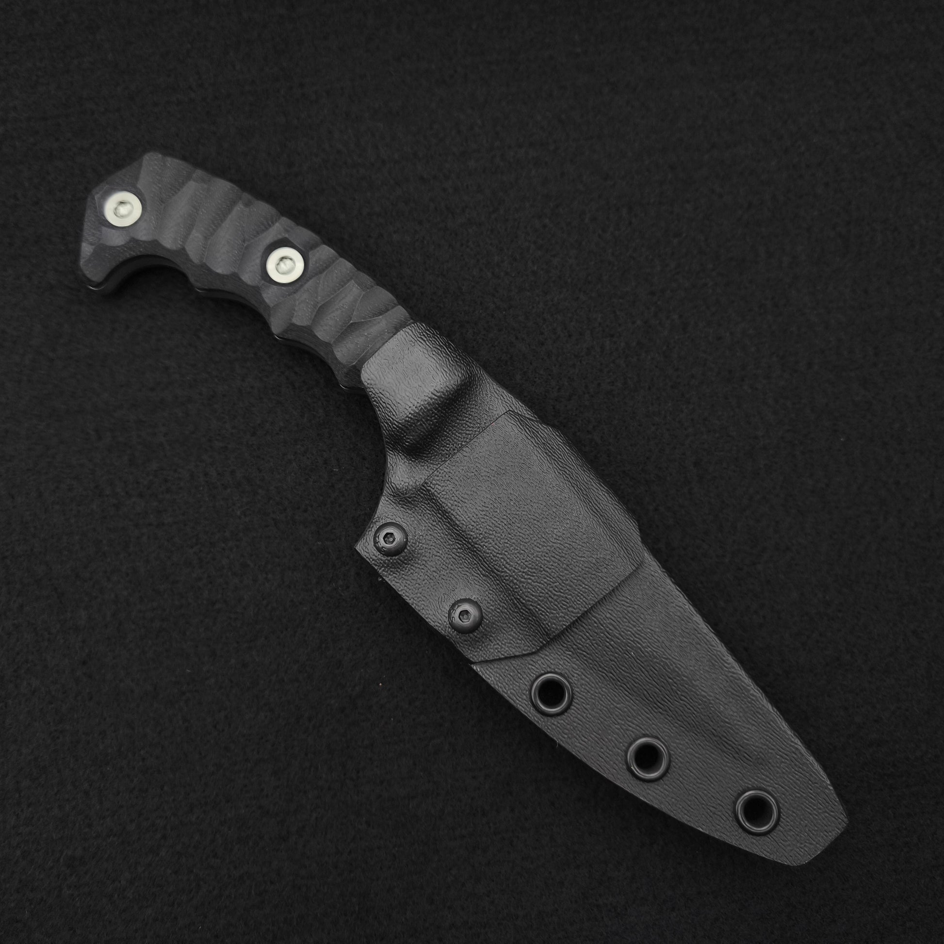 Half Face Blades HUMINT 4" Black G10, stonewashed 3