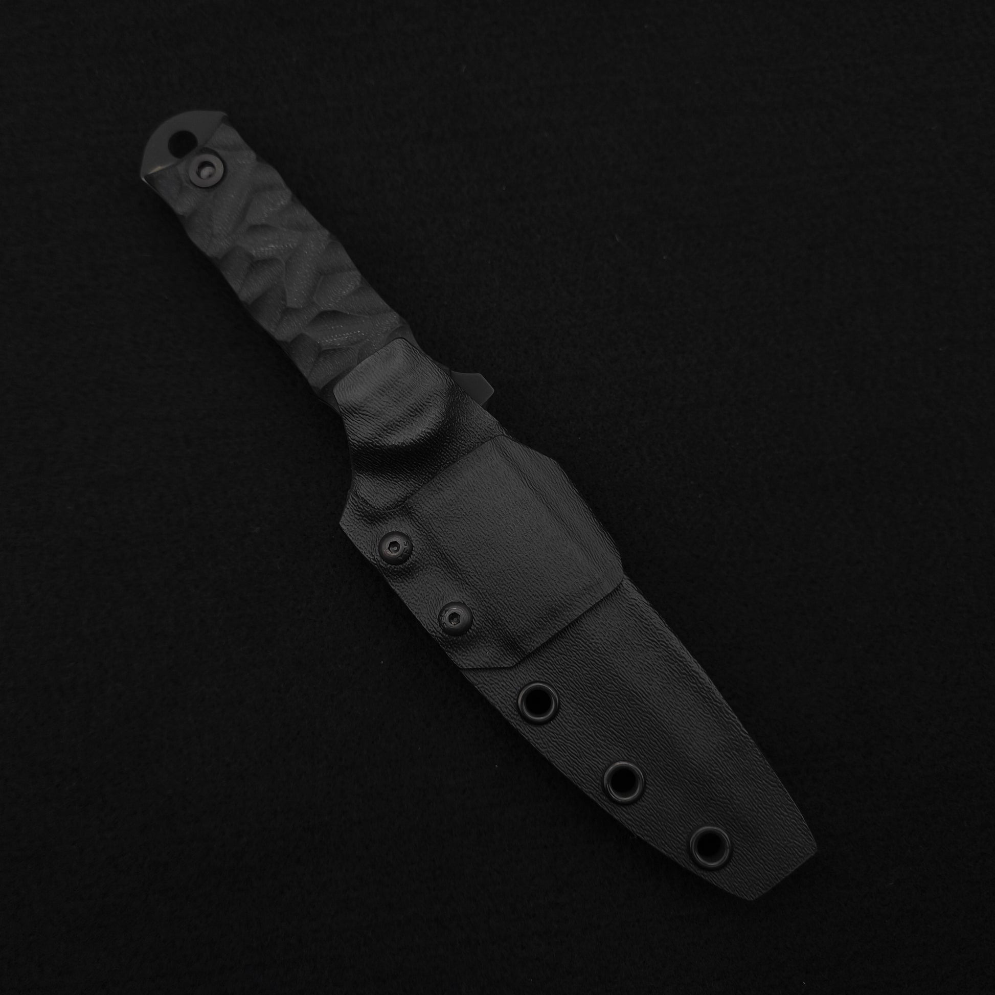 Half Face Blades Combat Dagger Black G10, Tiger Stripe Camo Cerakote 3