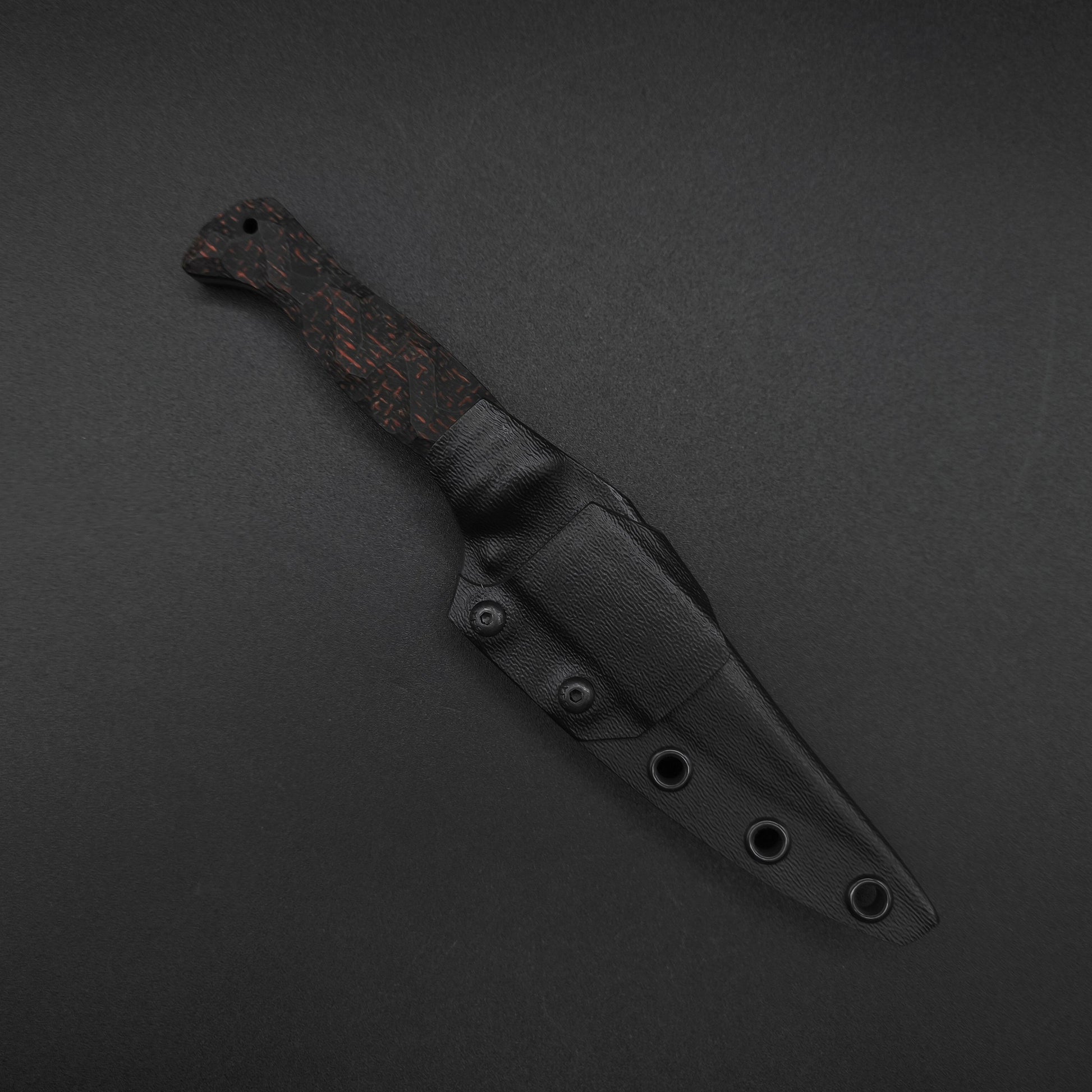 Half Face Blades Congressman Red and Black Burlap Micarta 4