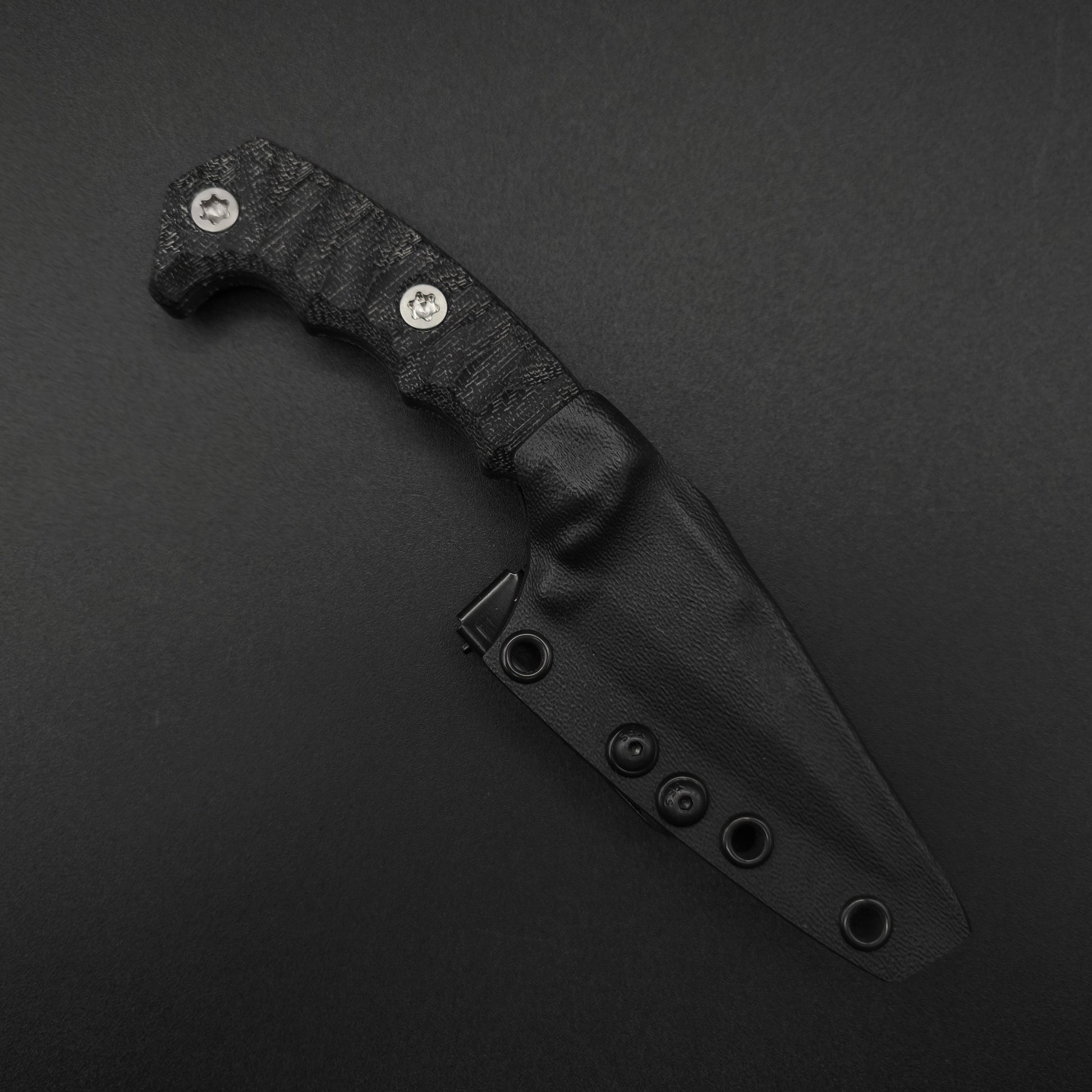 Half Face Blades HUMINT 3" Black Canvas Micarta, Midnight Bronze 3