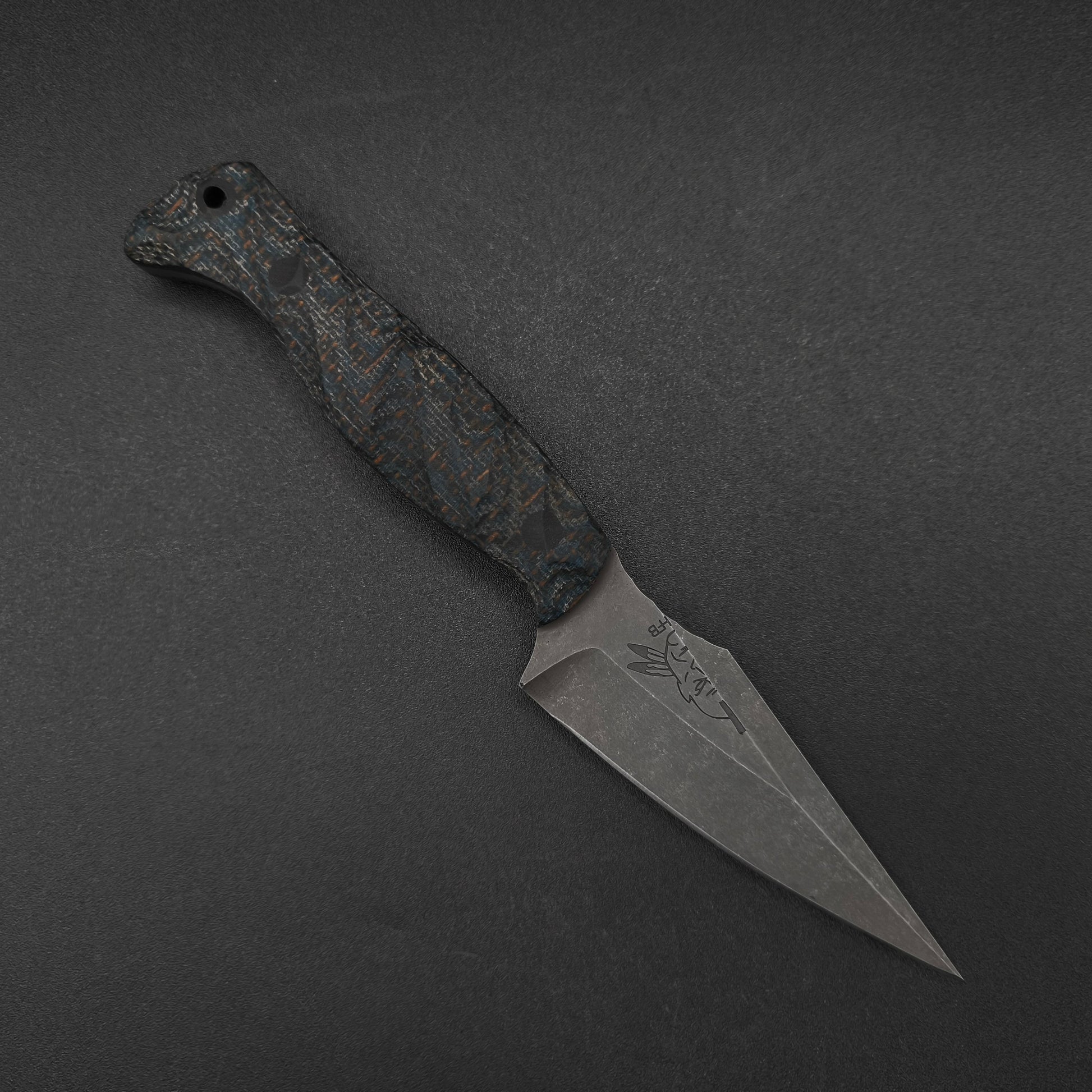 Half Face Blades Gulo Gulo, Kamari Burlap Micarta 1