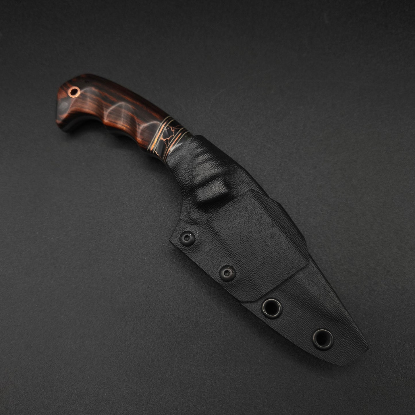 Half Face Blades HUMINT 3" Dyed Redwood Burl