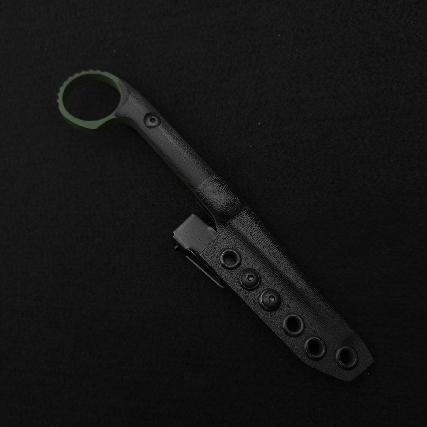 Half Face Blades Ring Flathead Tool Black G10, Highland Green Cerakote 3