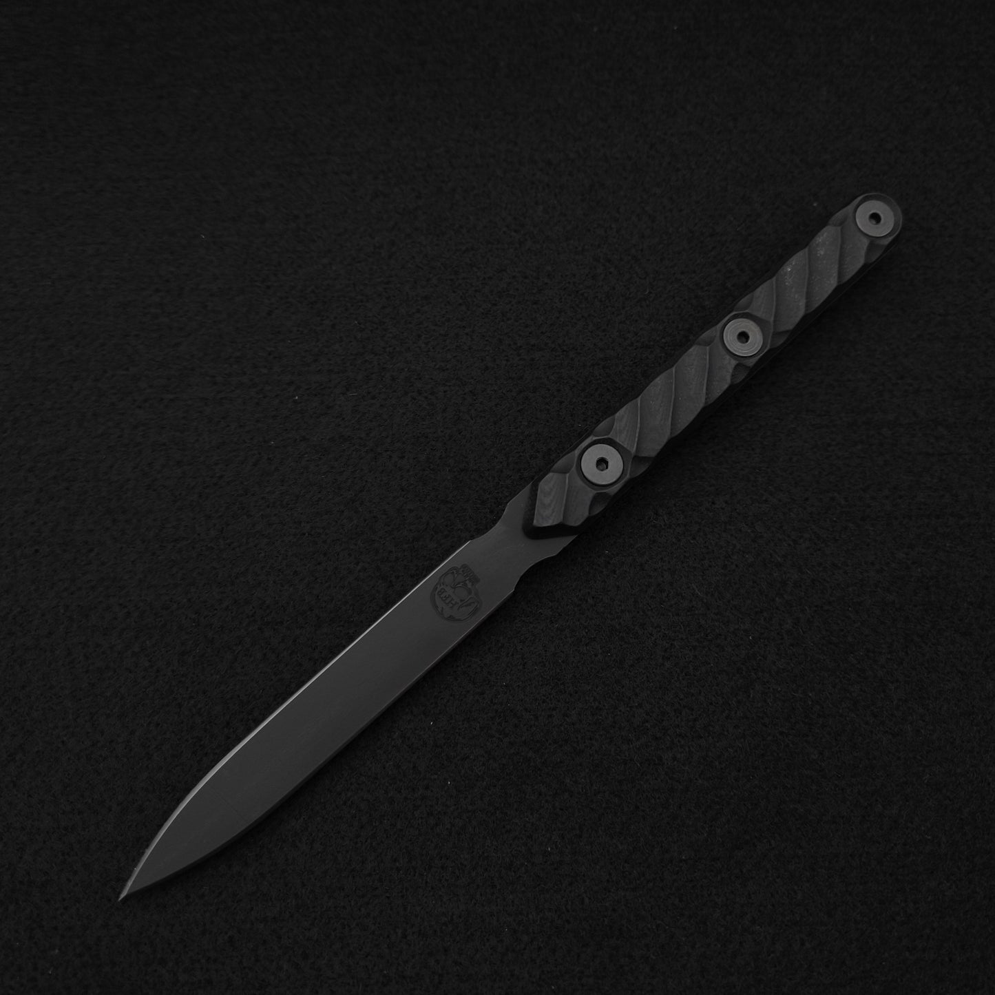 Half Face Blades OSS Spike, Black G10, Armor Black Cerakote