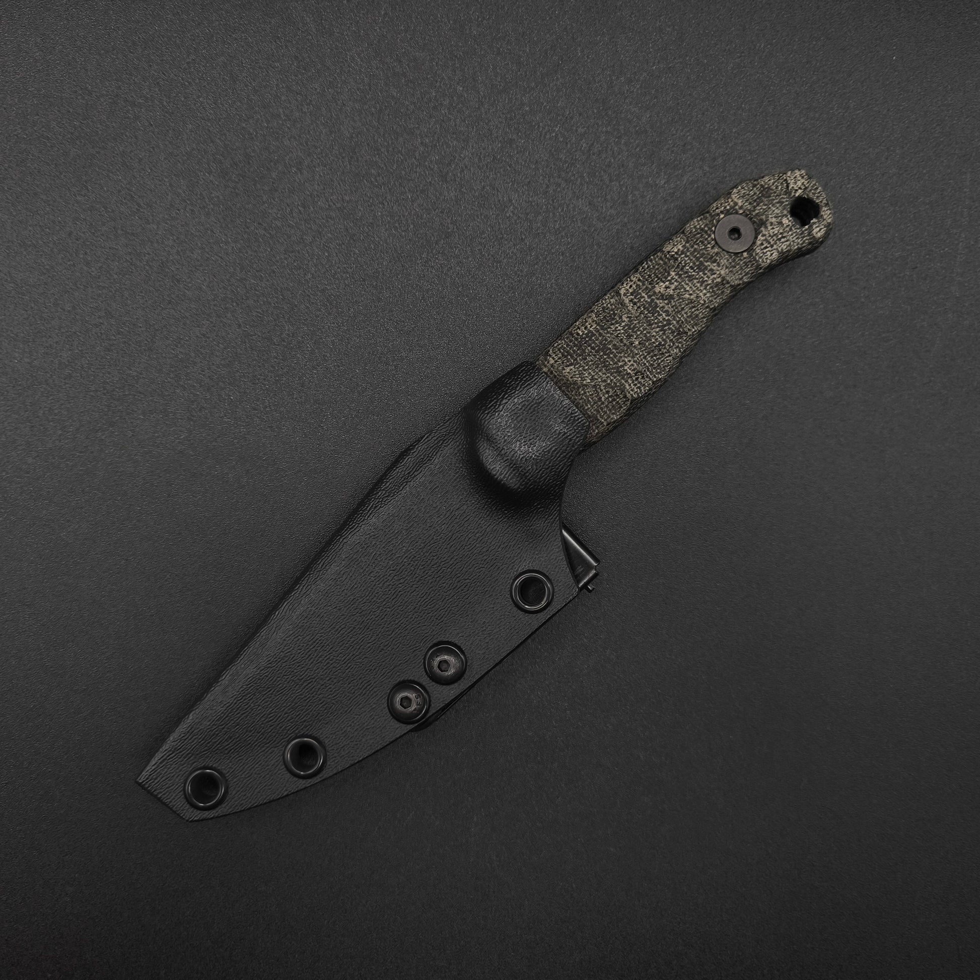 Half Face Blades Feather Light Black Canvas Micarta, Armor Black 3