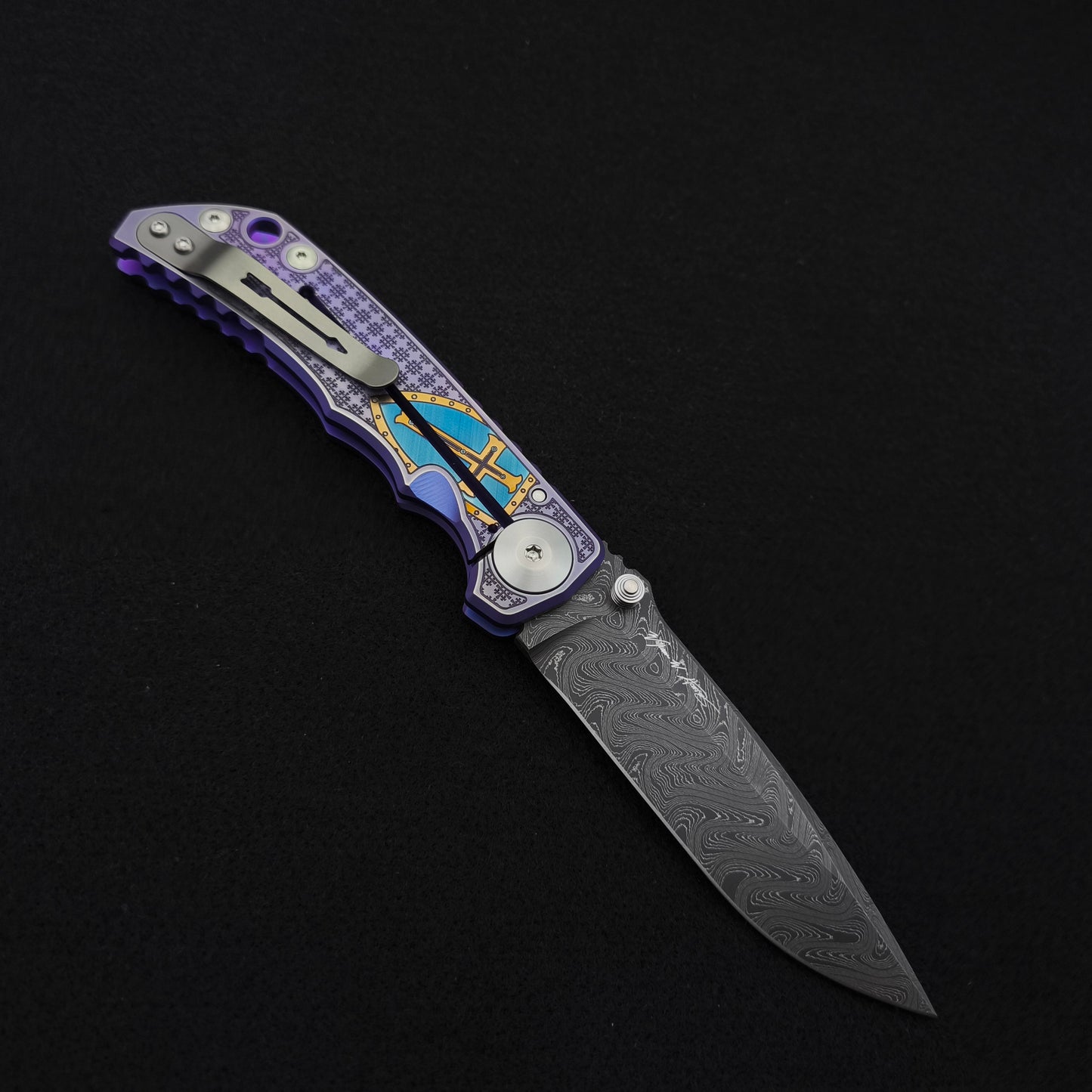 Spartan Blades Harsey Folder SF5 Custom Chad Nichols Damascus Templar Special Edition 2