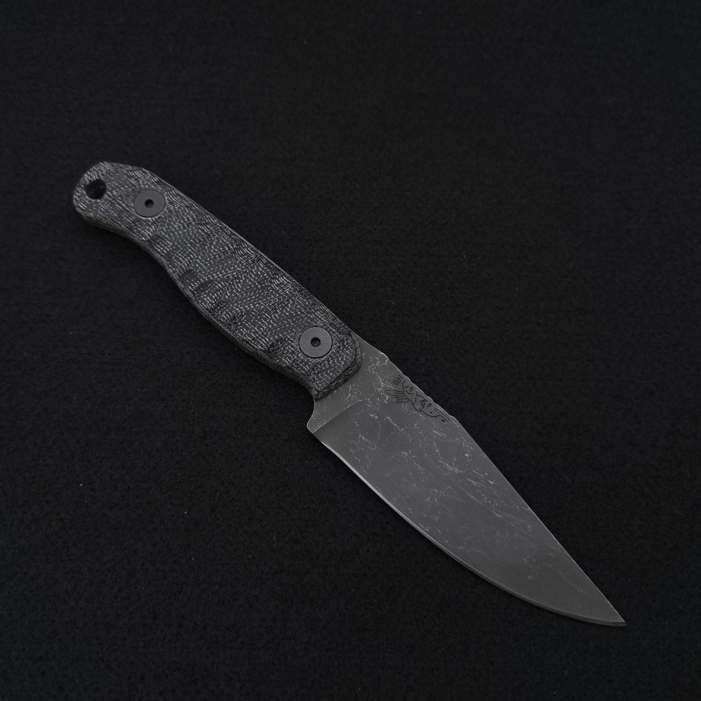 Half Face Blades Feather Light Black Canvas Micarta 1