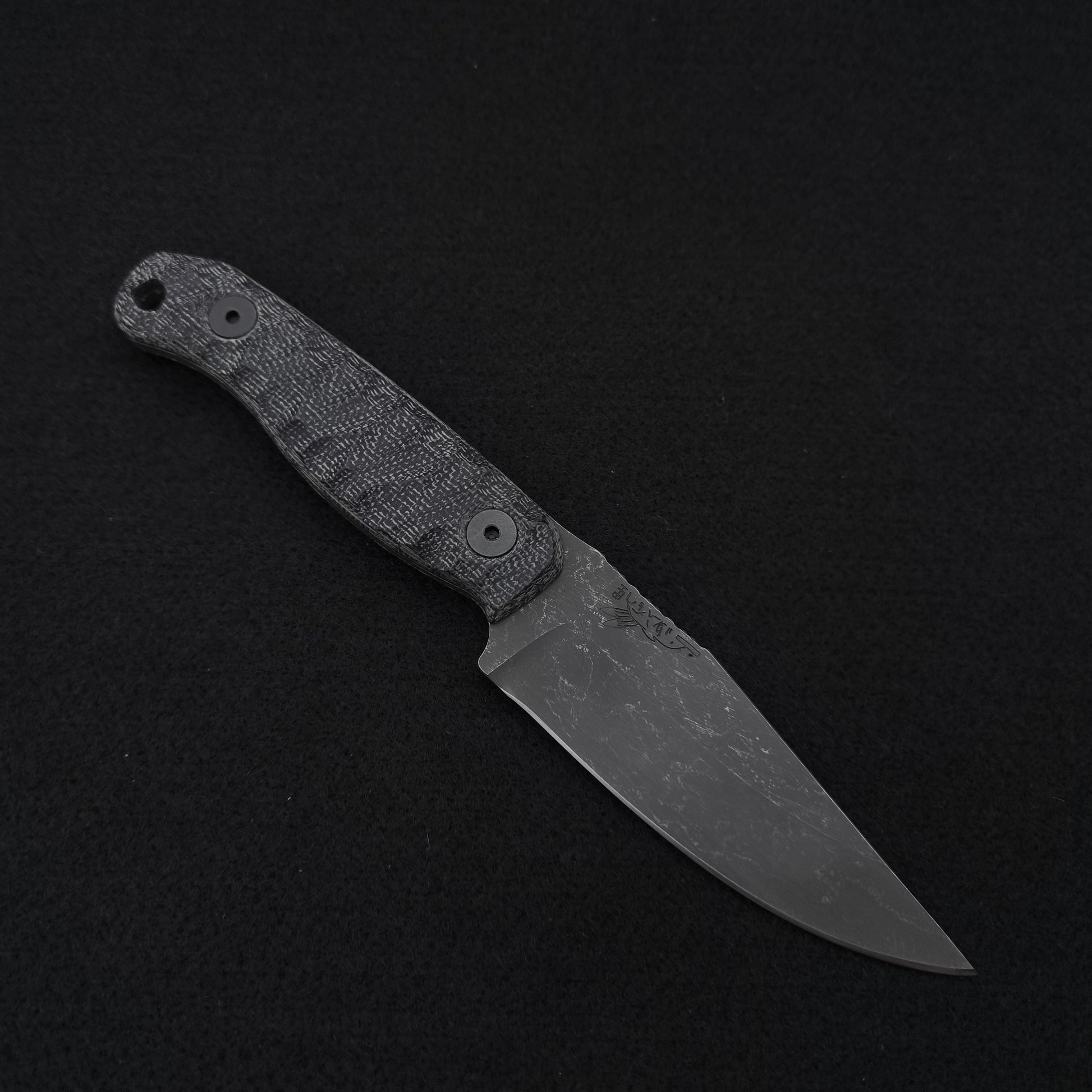 Half Face Blades Feather Light Black Canvas Micarta 1