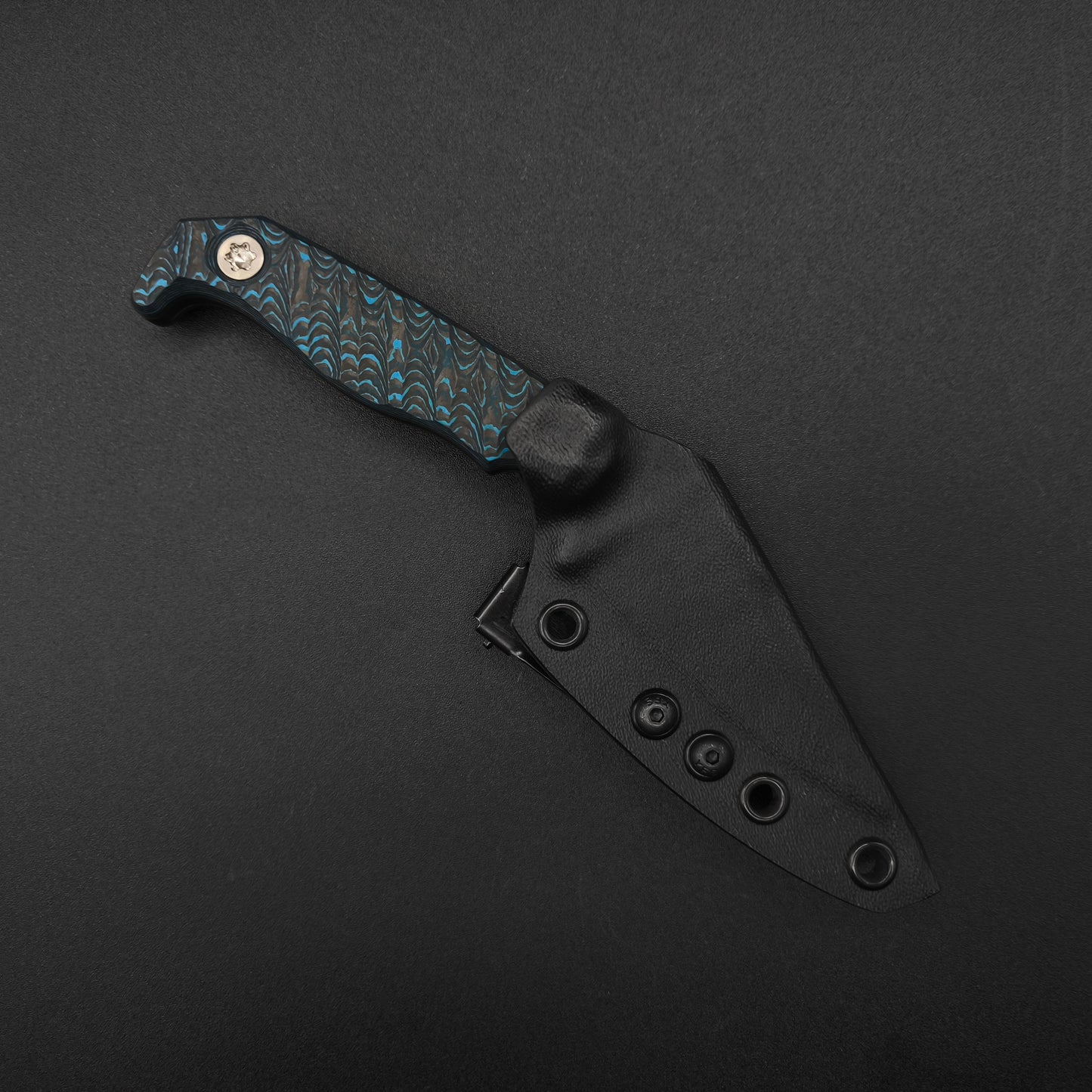 Half Face Blades Custom EDC Artic Storm Carbon Fiber, Armor Black Cerakote