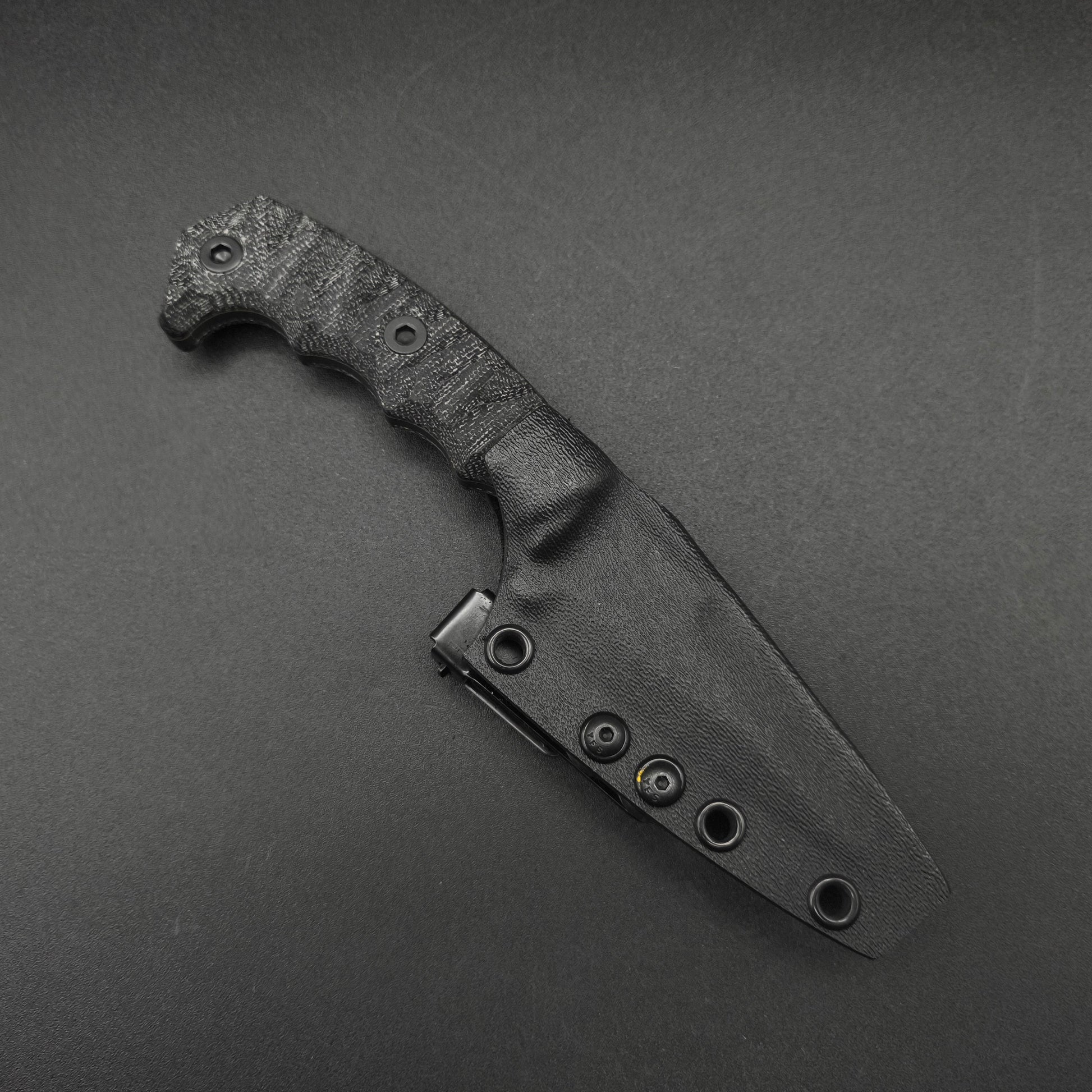Half Face Blades HUMINT 3" Black Canvas Micarta, Midnight Bronze 3