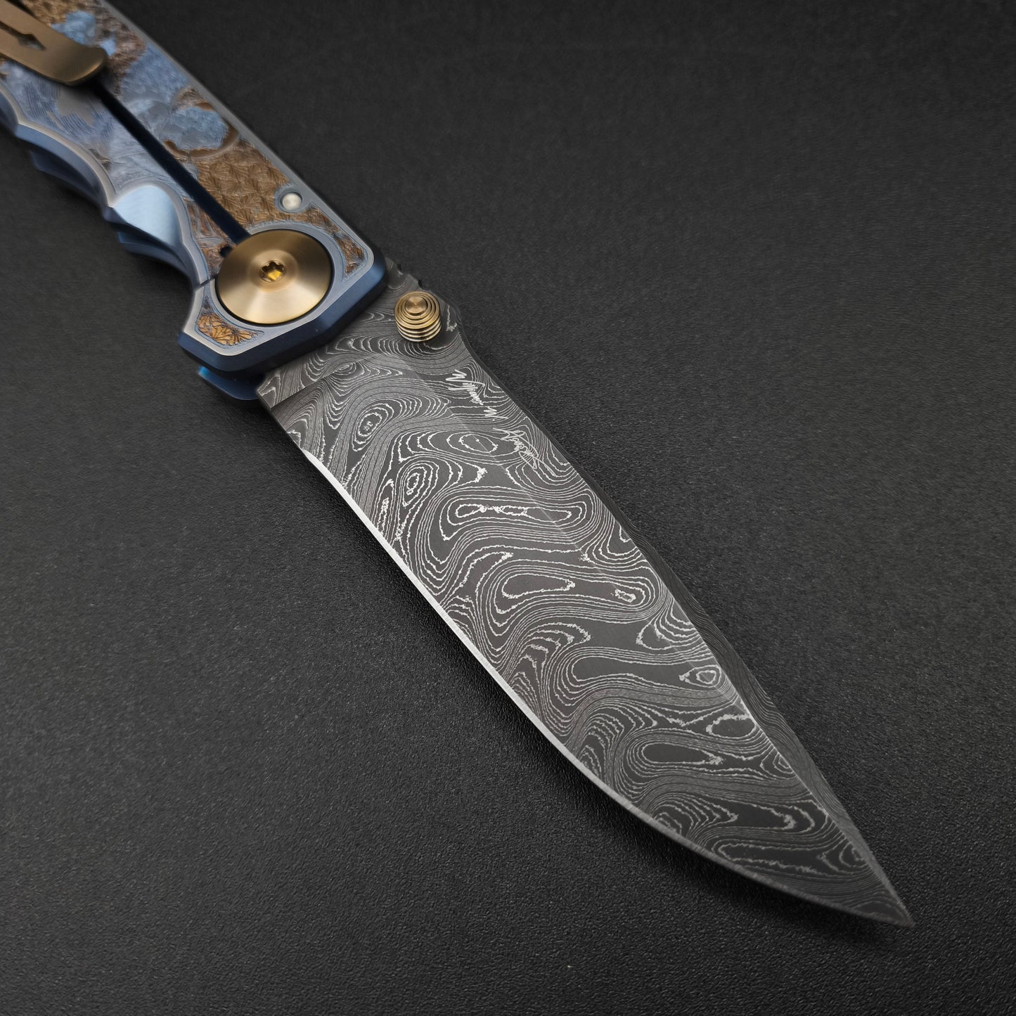Spartan Blades Harsey Folder SF5 Custom Chad Nichols Damascus Angel